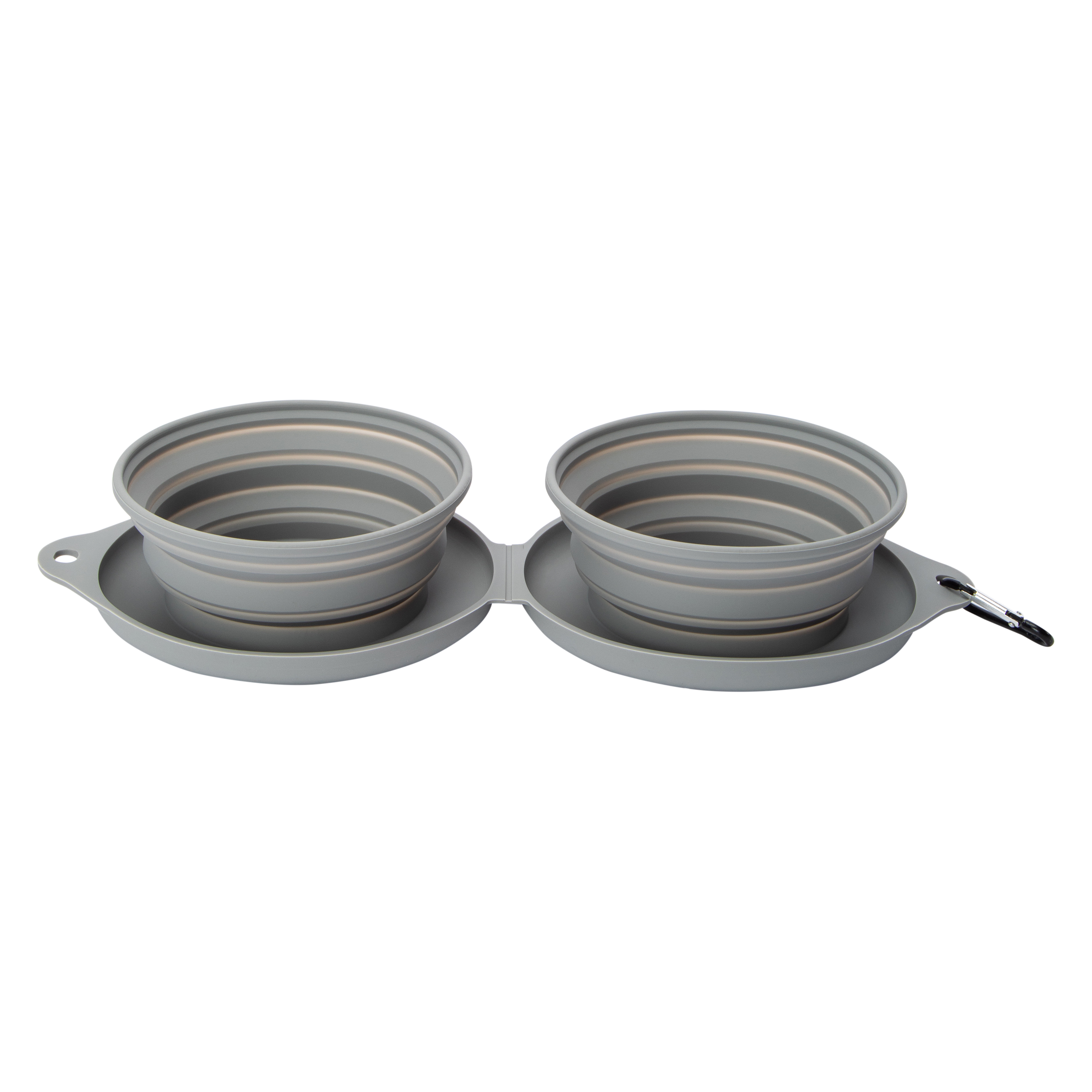 Collapsible Silicone Double Diner Travel Pet Bowls
