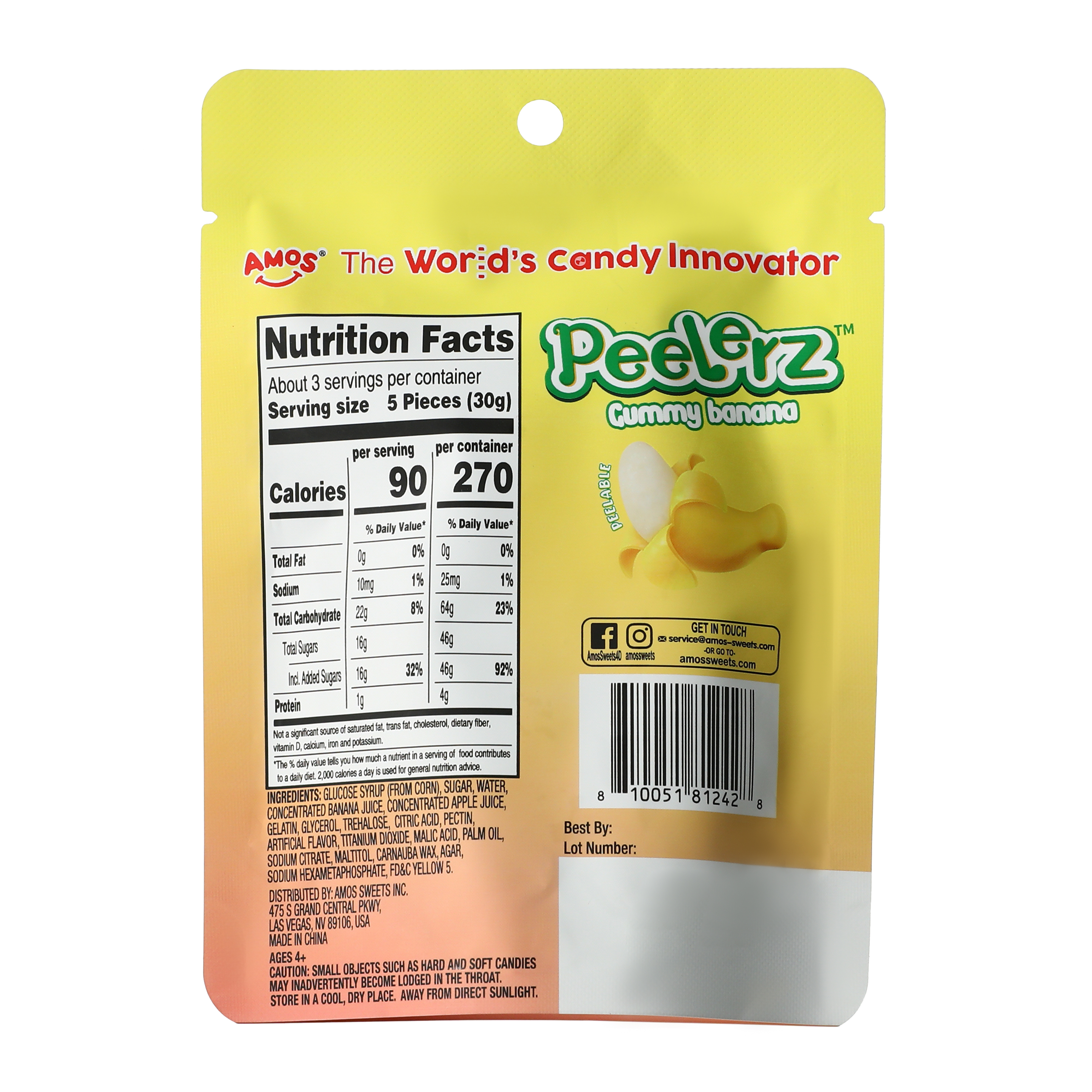 Peelerz™ Gummy Banana Candy 3oz