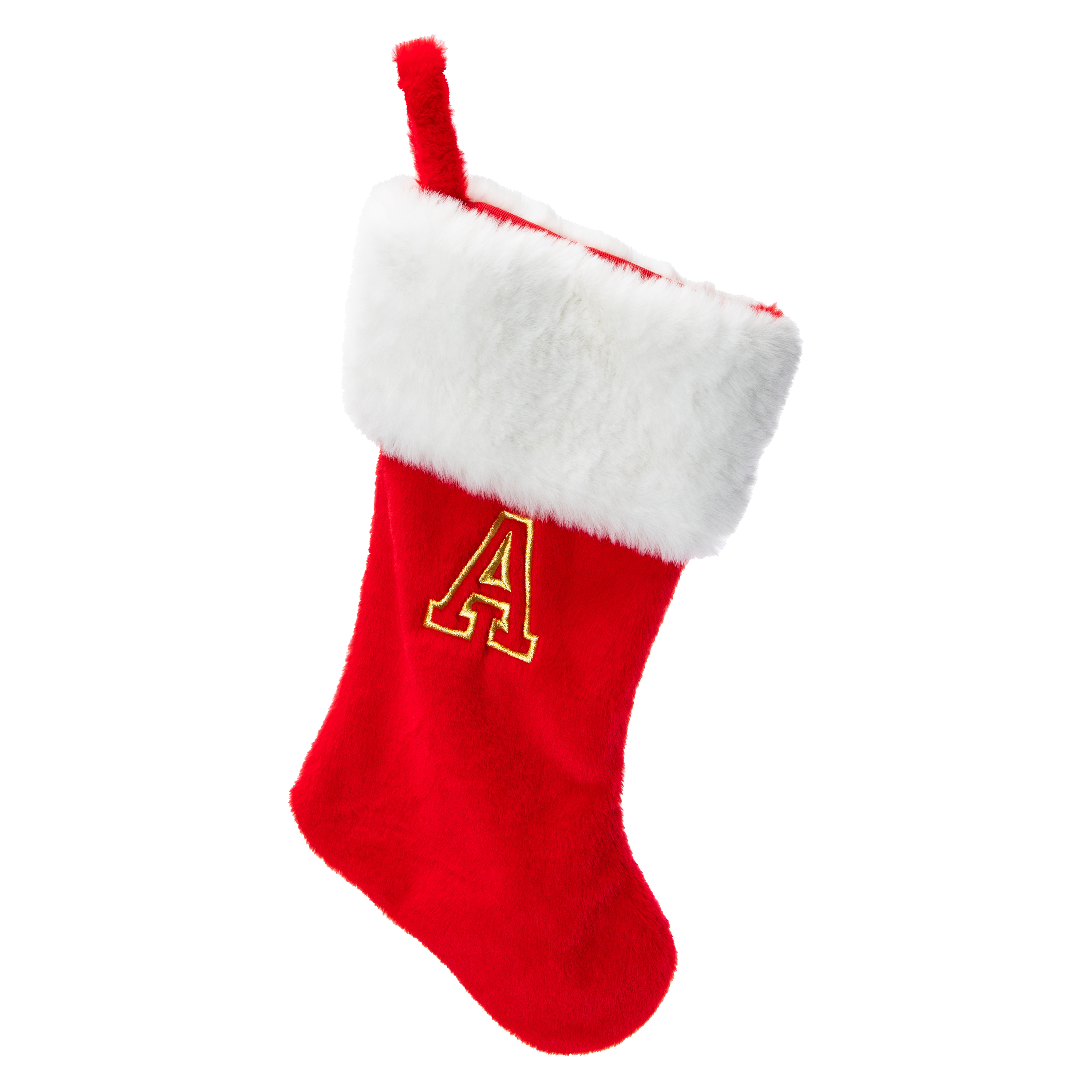 Red Monogram Stocking