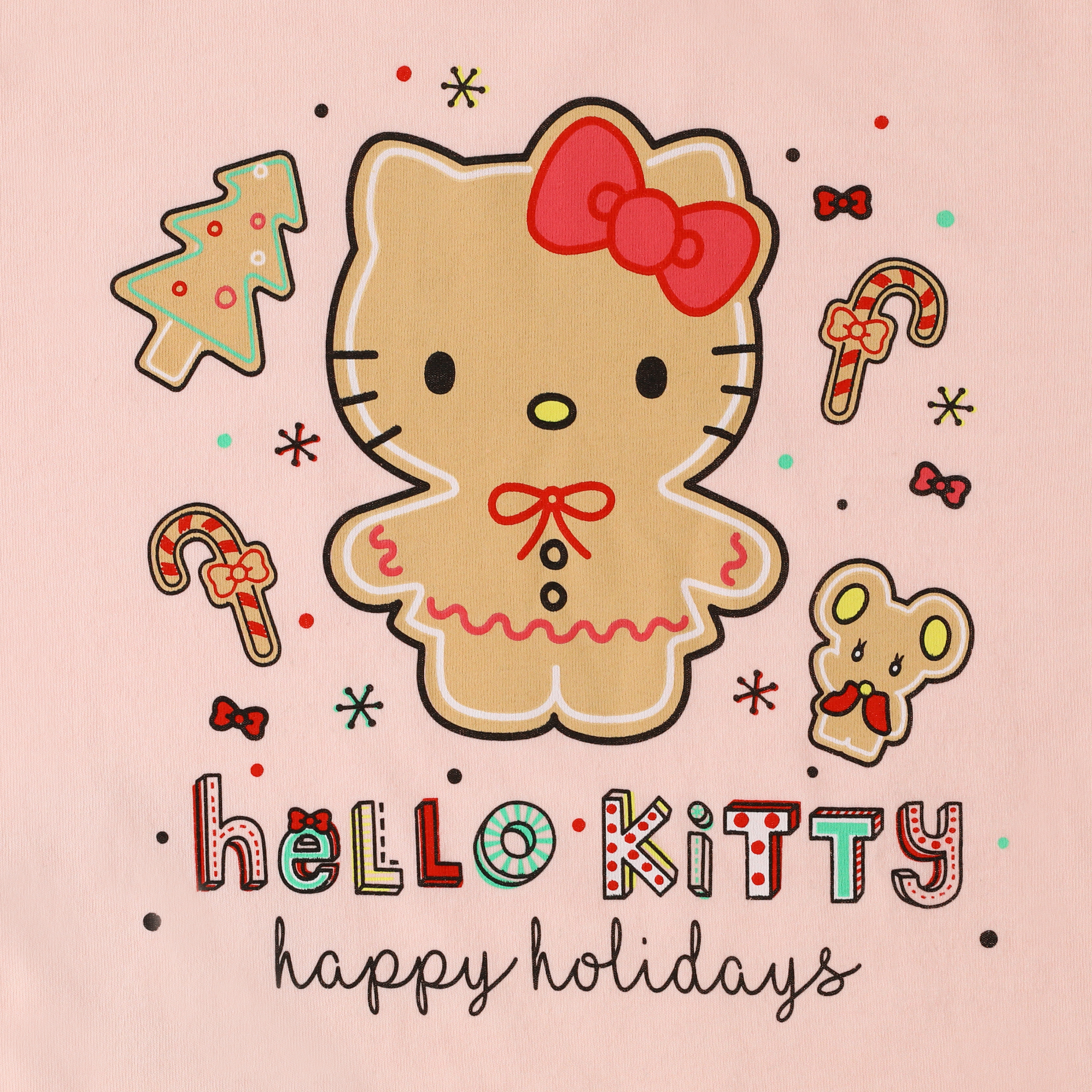 猫のイラスト Happy Holidays Hello Kitty® 'Happy Holidays' Graphic Tee | Five Below
