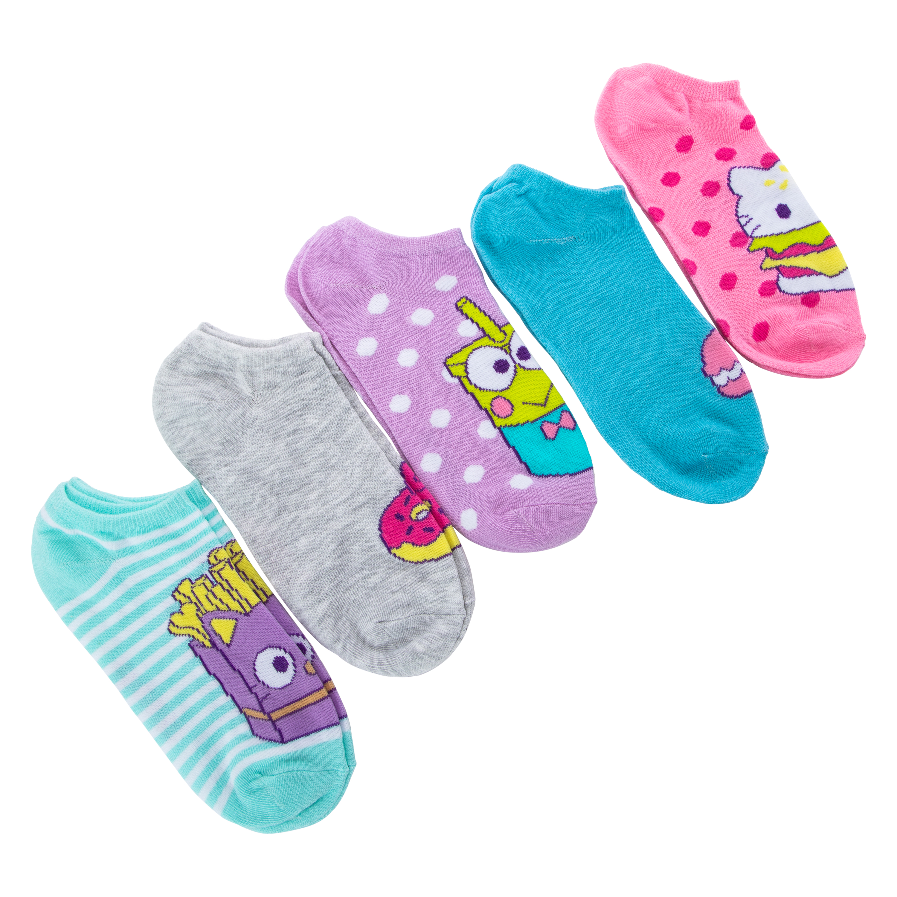 Ladies Hello Kitty® No-Show Socks 5-Pack