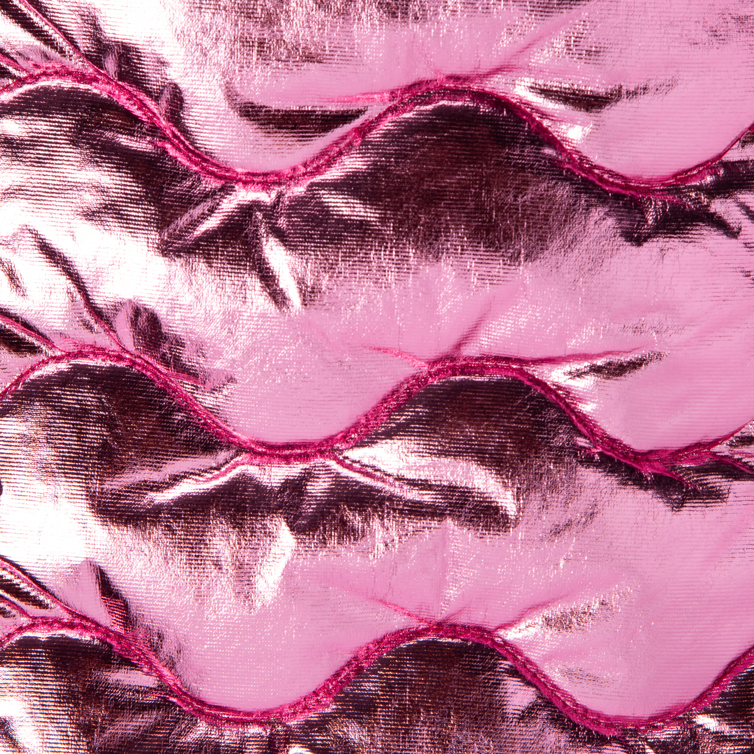 Metallic Wavy Quilted Puffer Christmas Stocking