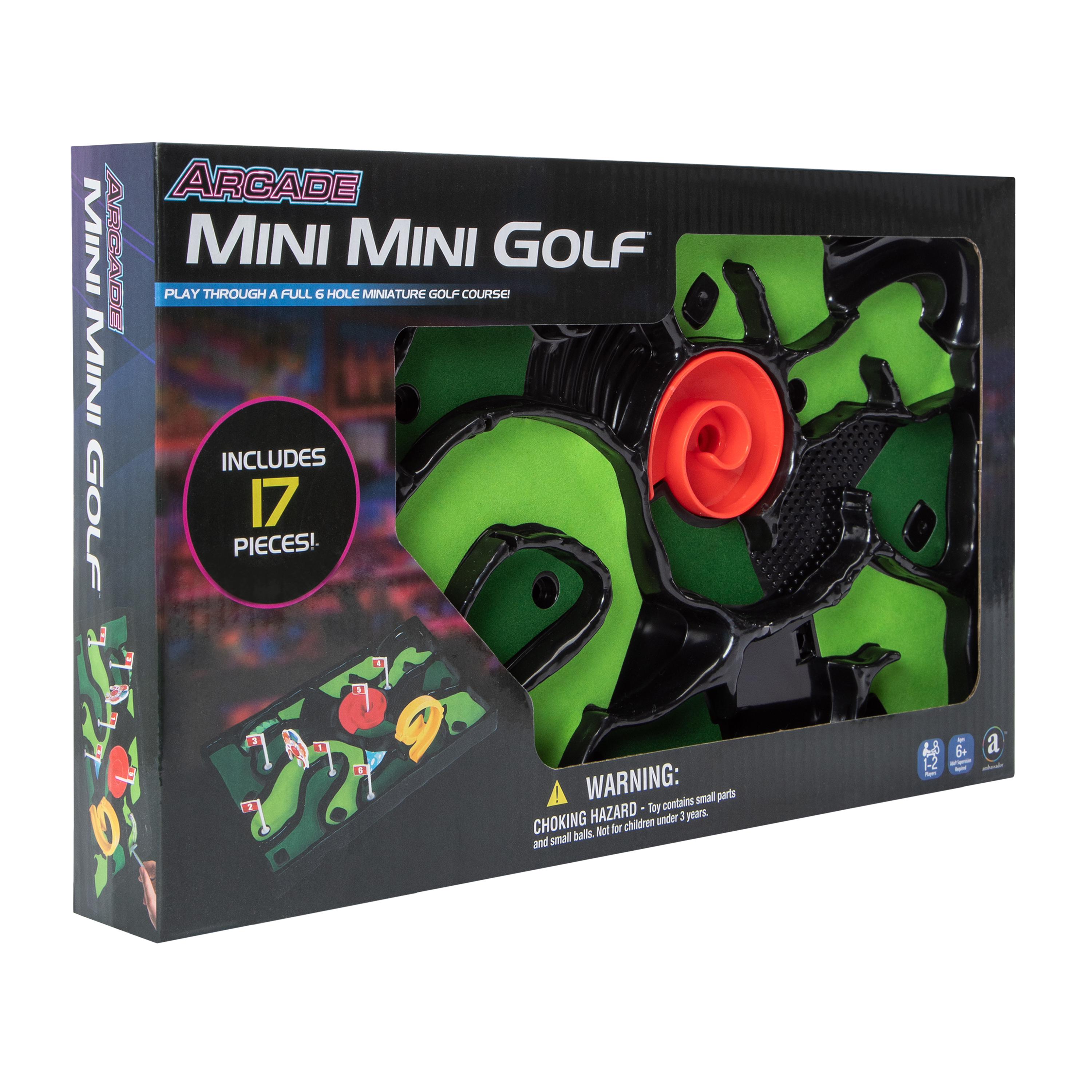 Arcade Mini Golf Board Game 17-Pieces