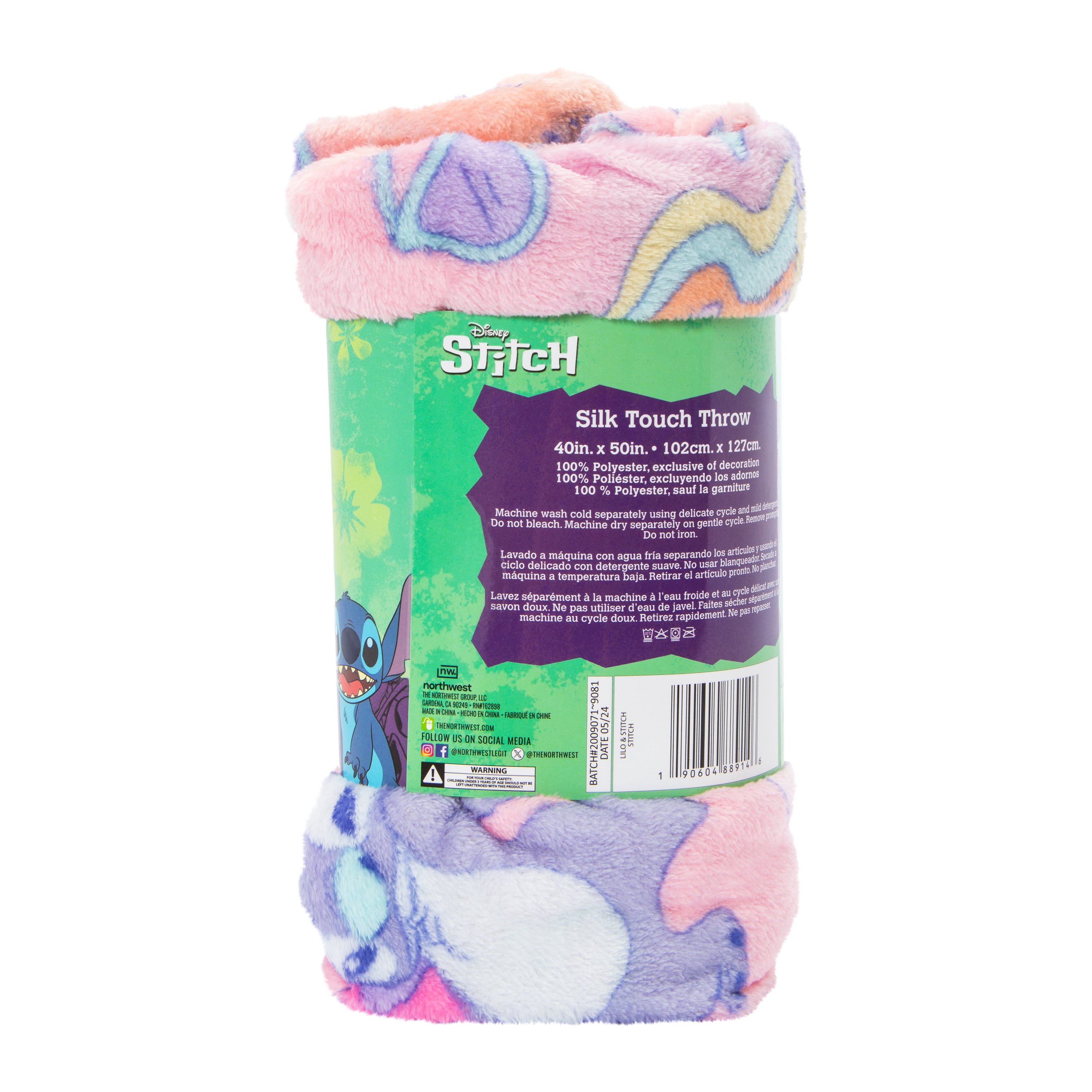 Lilo & Stitch Silk Touch Throw Blanket - 50" X 60", Officially Licensed, Witch Stitch Boo Design