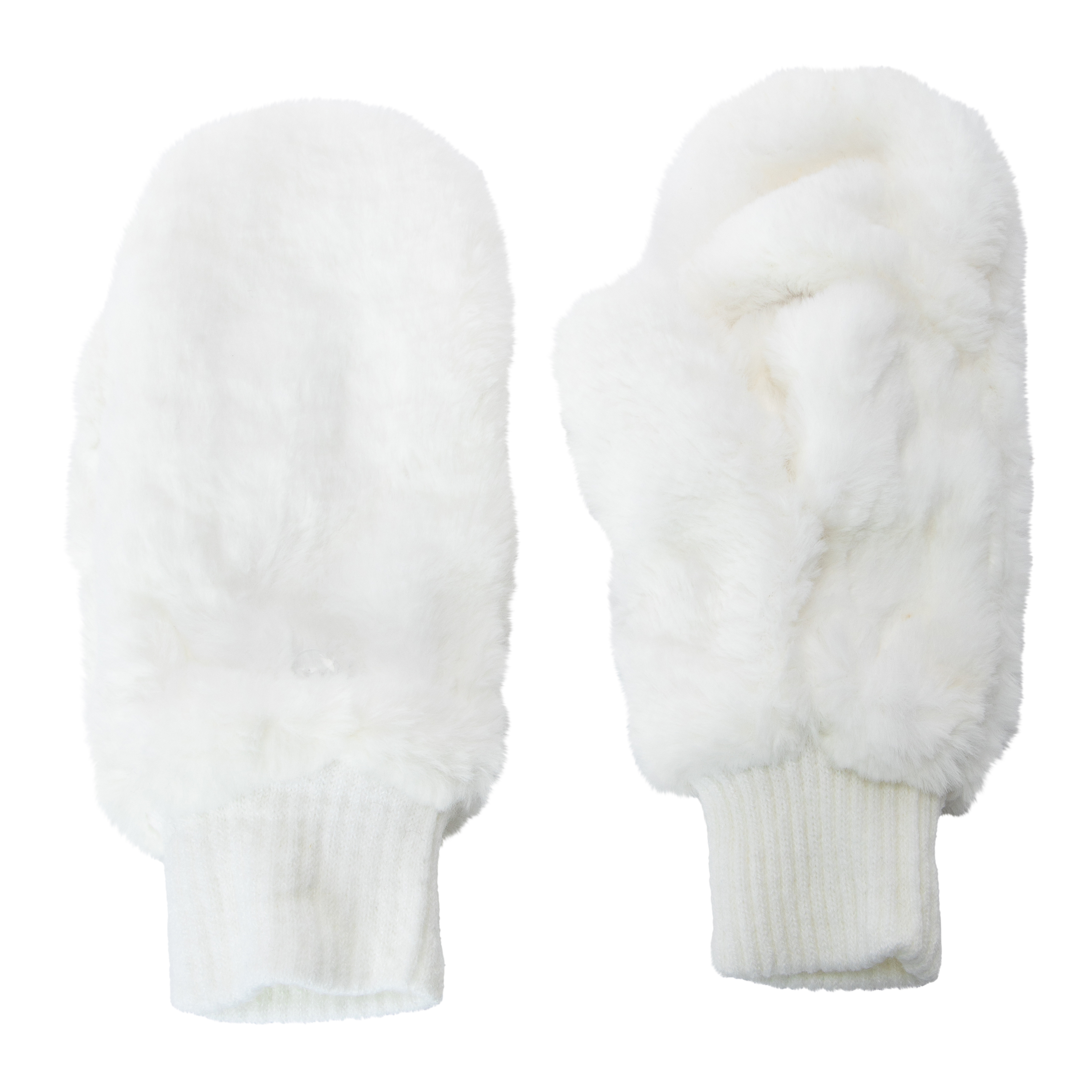 Faux Fur Flip-Top Mittens | Five Below