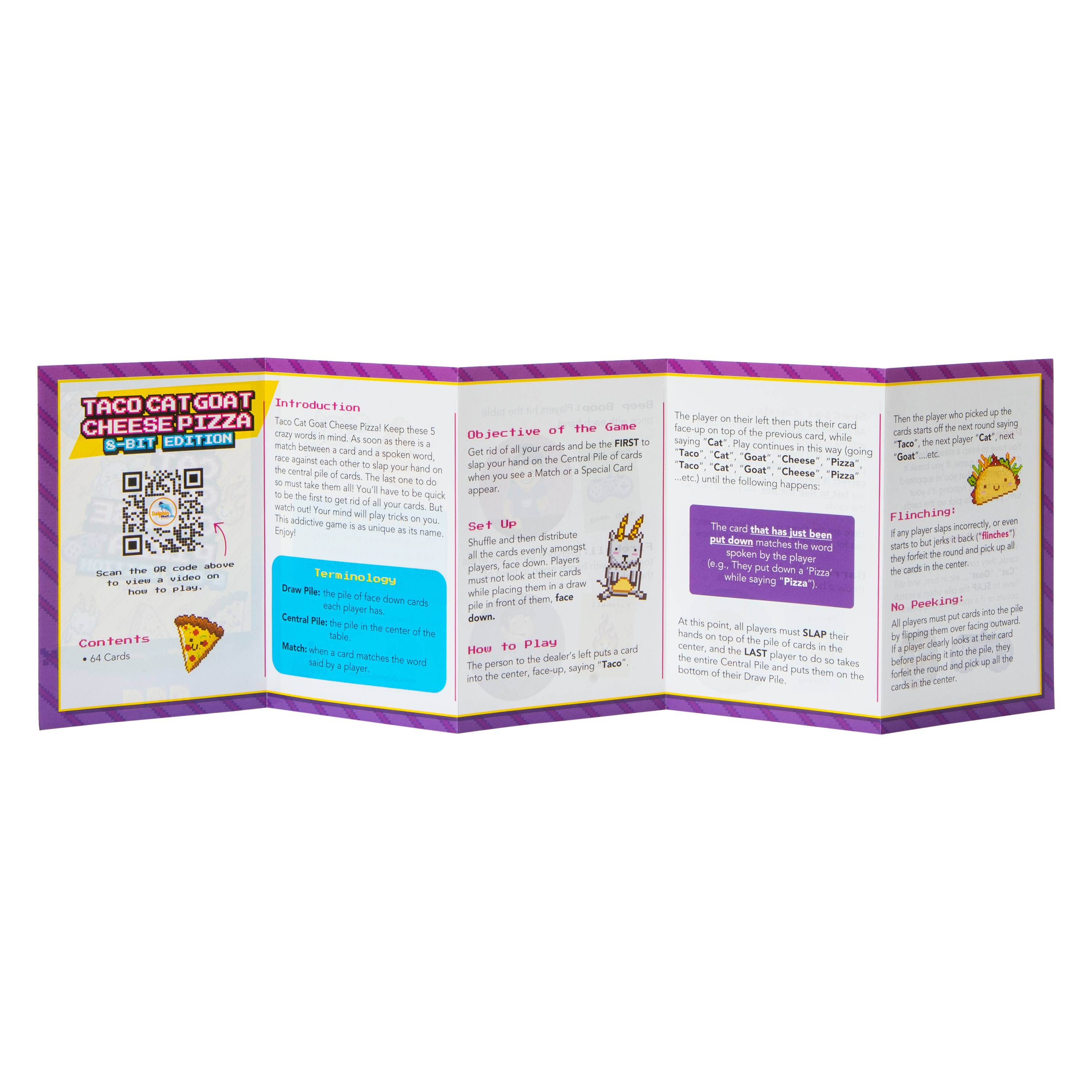 Taco Cat Goat Cheese Pizza 8-Bit Edition Card Game