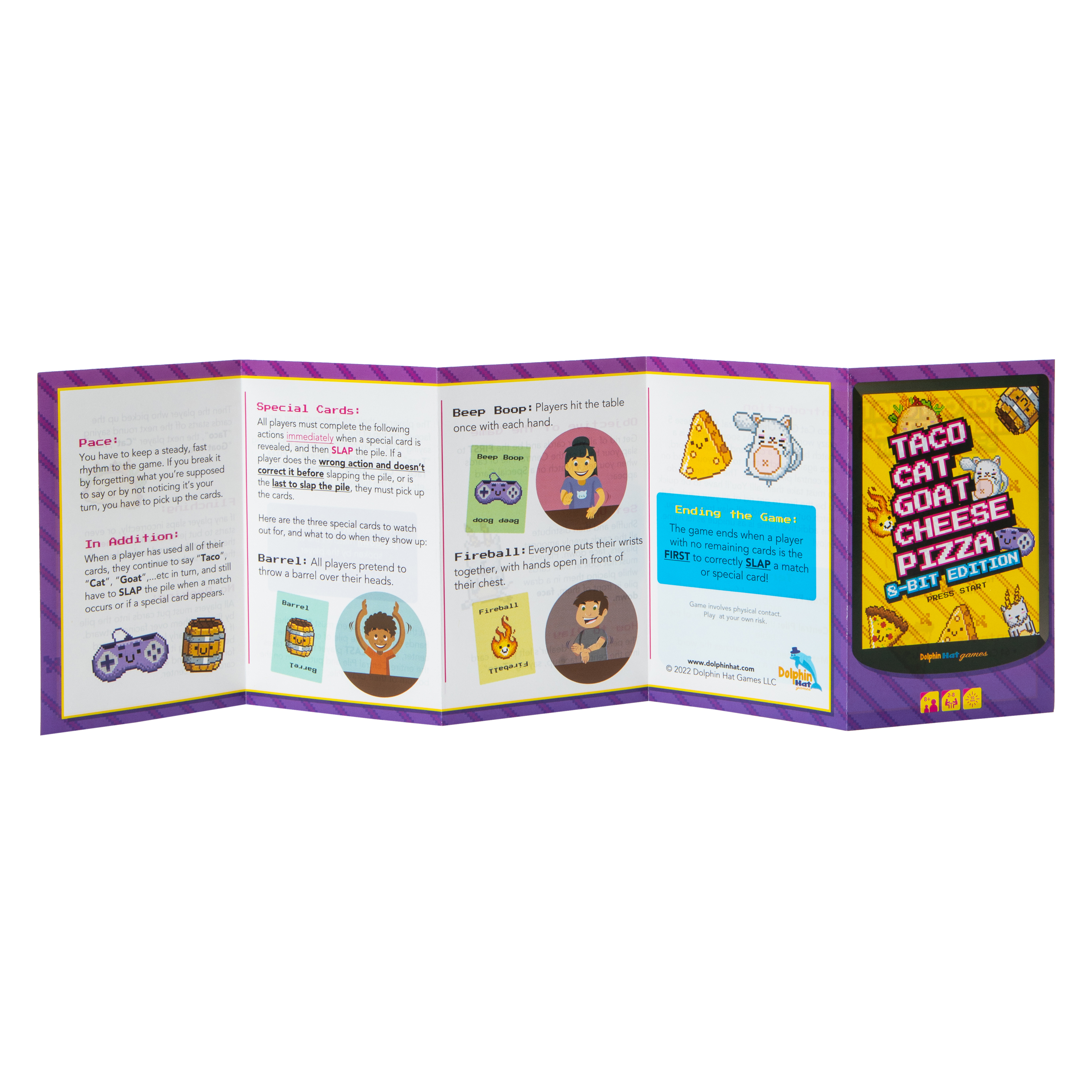 Taco Cat Goat Cheese Pizza 8-Bit Edition Card Game