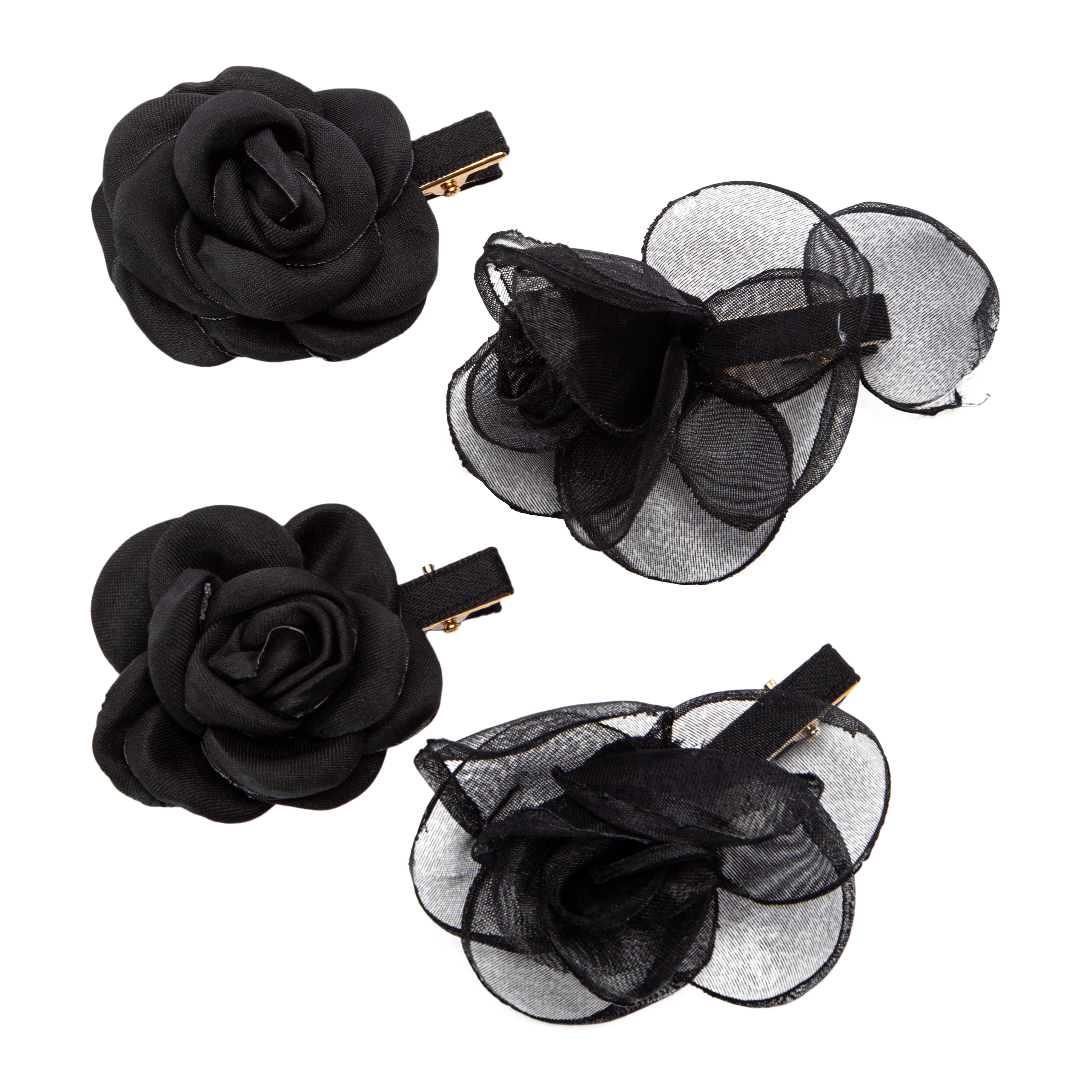 Rosette Hair Clips 4-Count