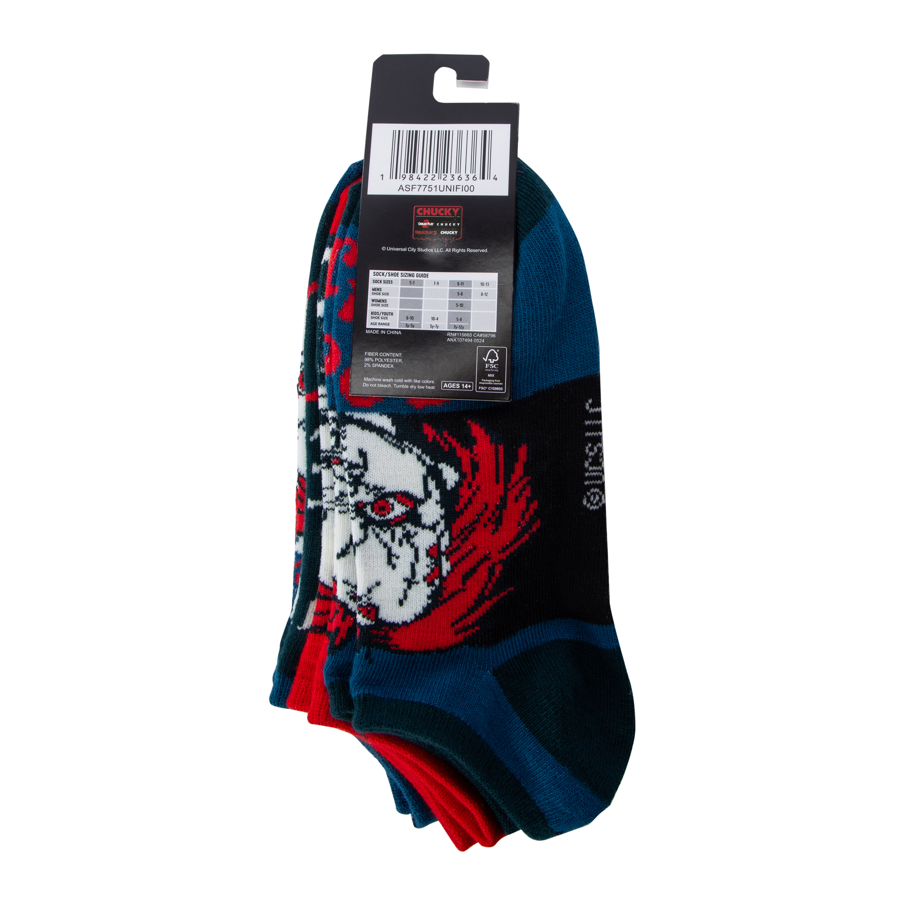 Chucky Mix & Match Ladies Ankle Socks 5-Pack