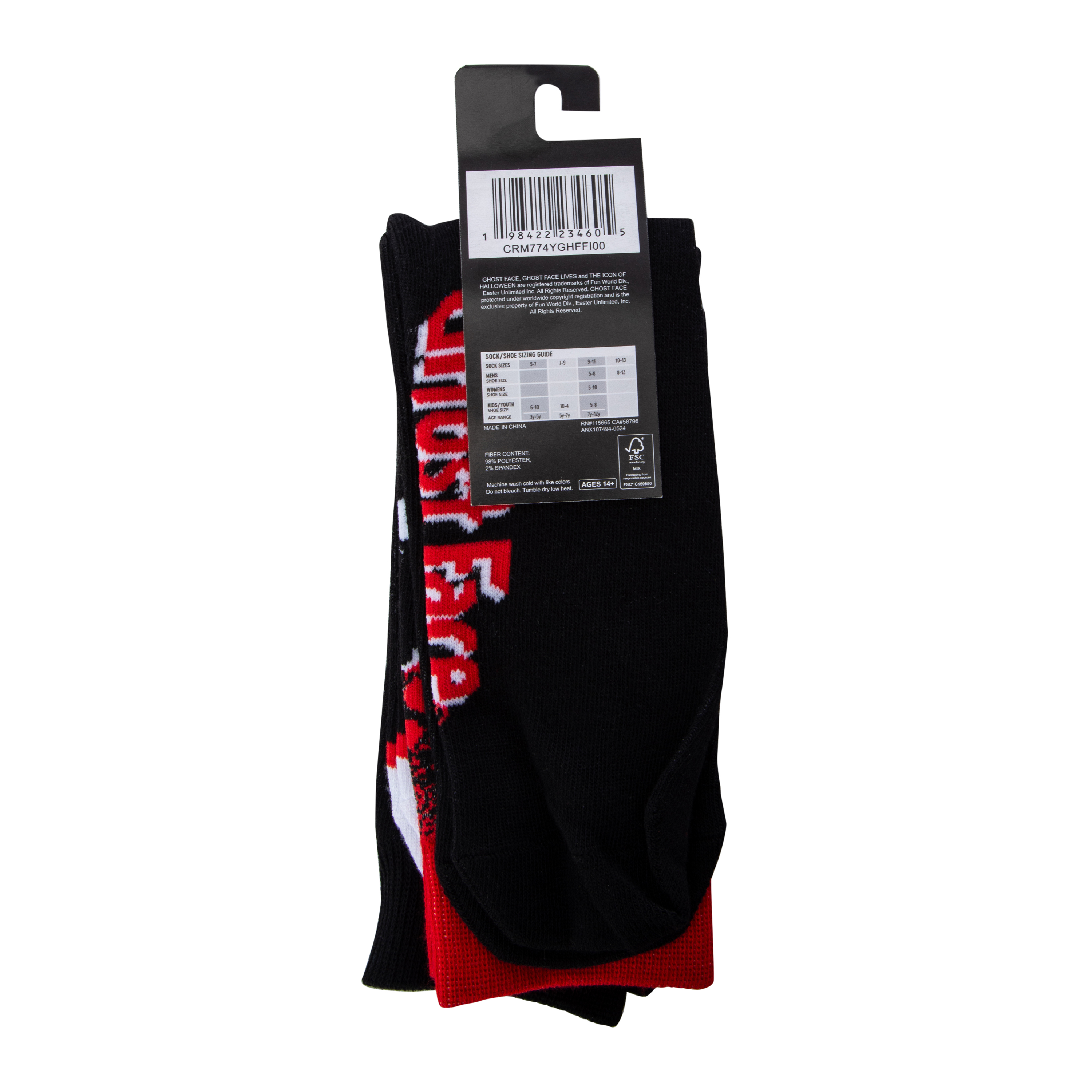 Mens Ghost Face® Crew Socks 2-Pack