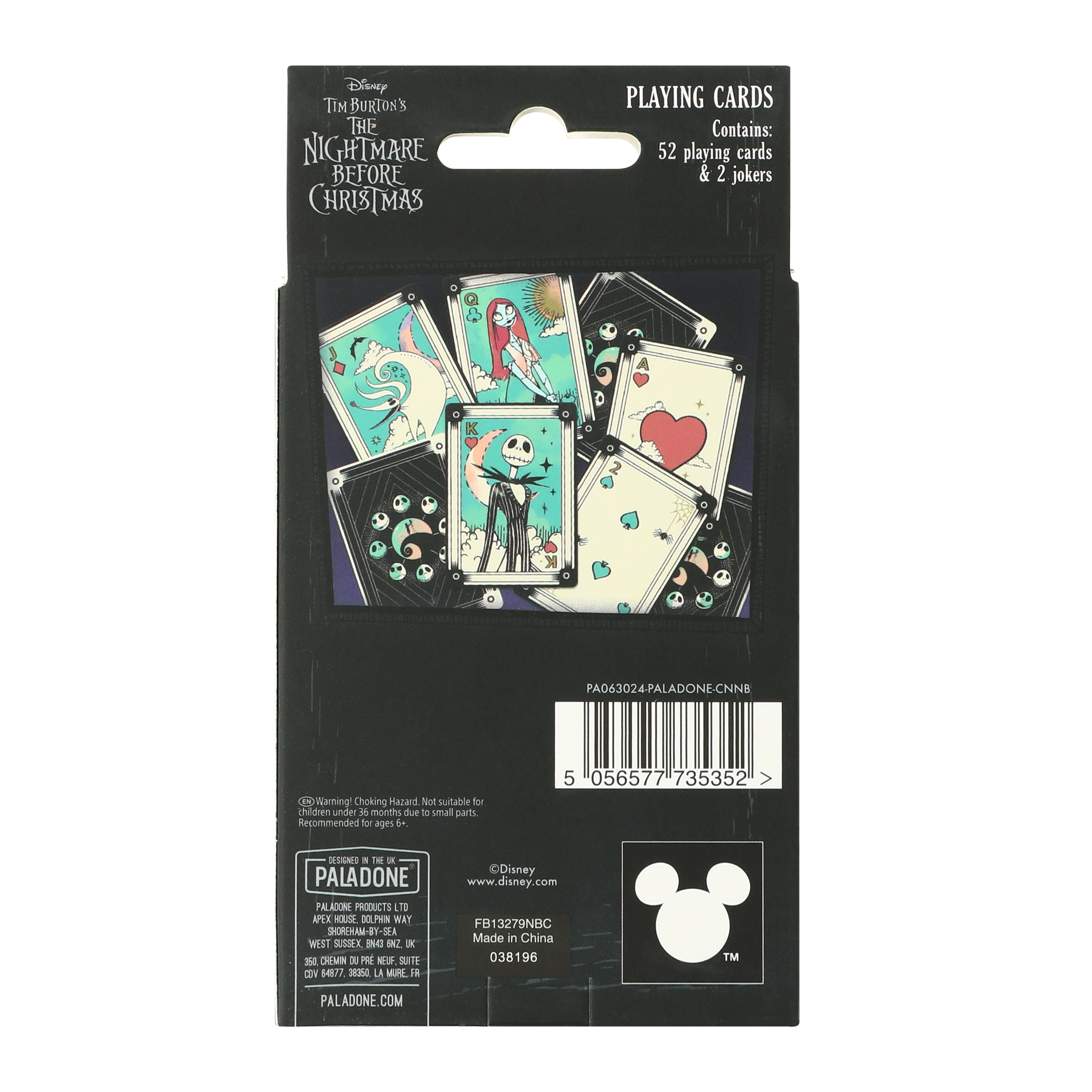 Disney Tim Burton's The Nightmare Before Christmas Playing Cards With Tin