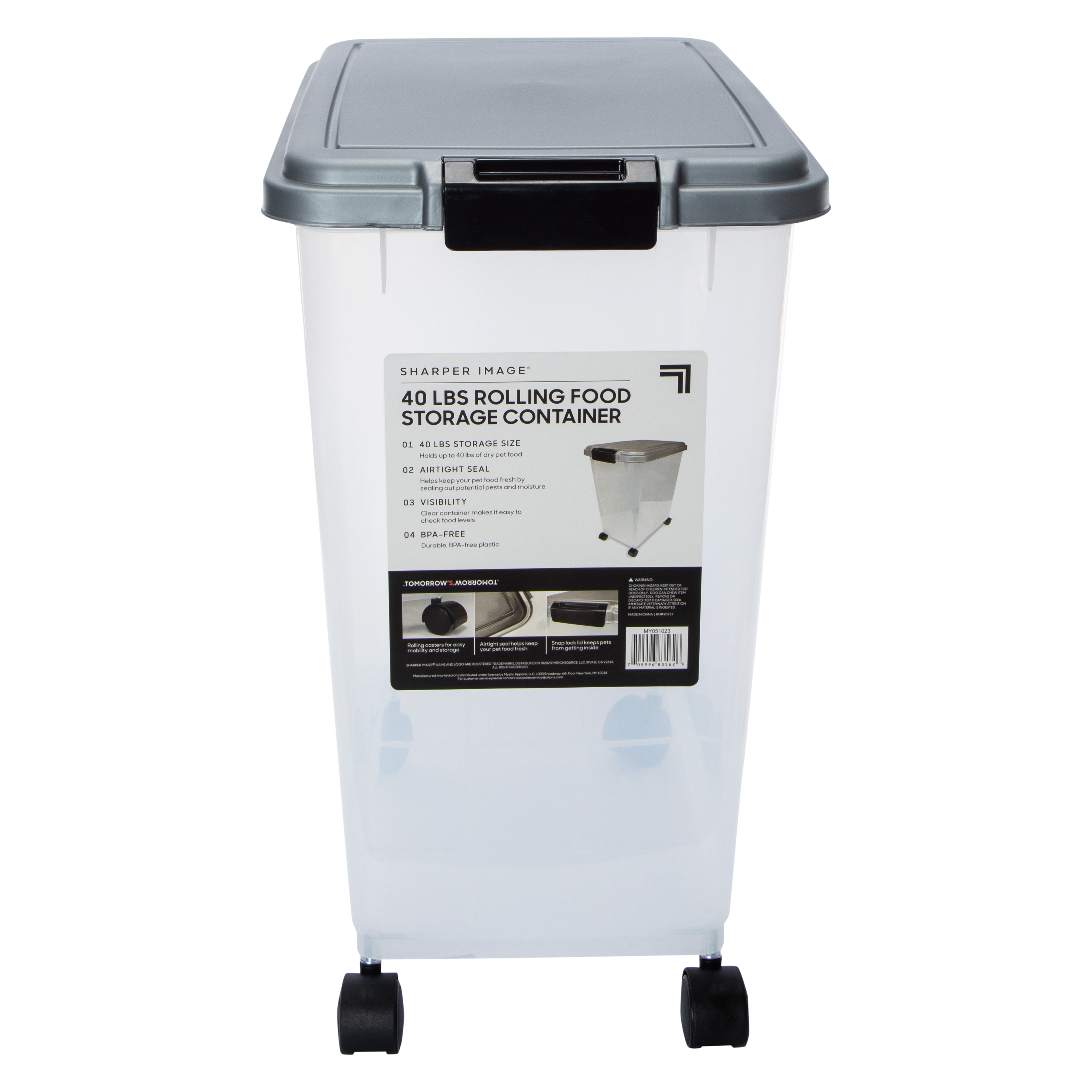 Sharper Image® 40lb Rolling Pet Food Storage Container
