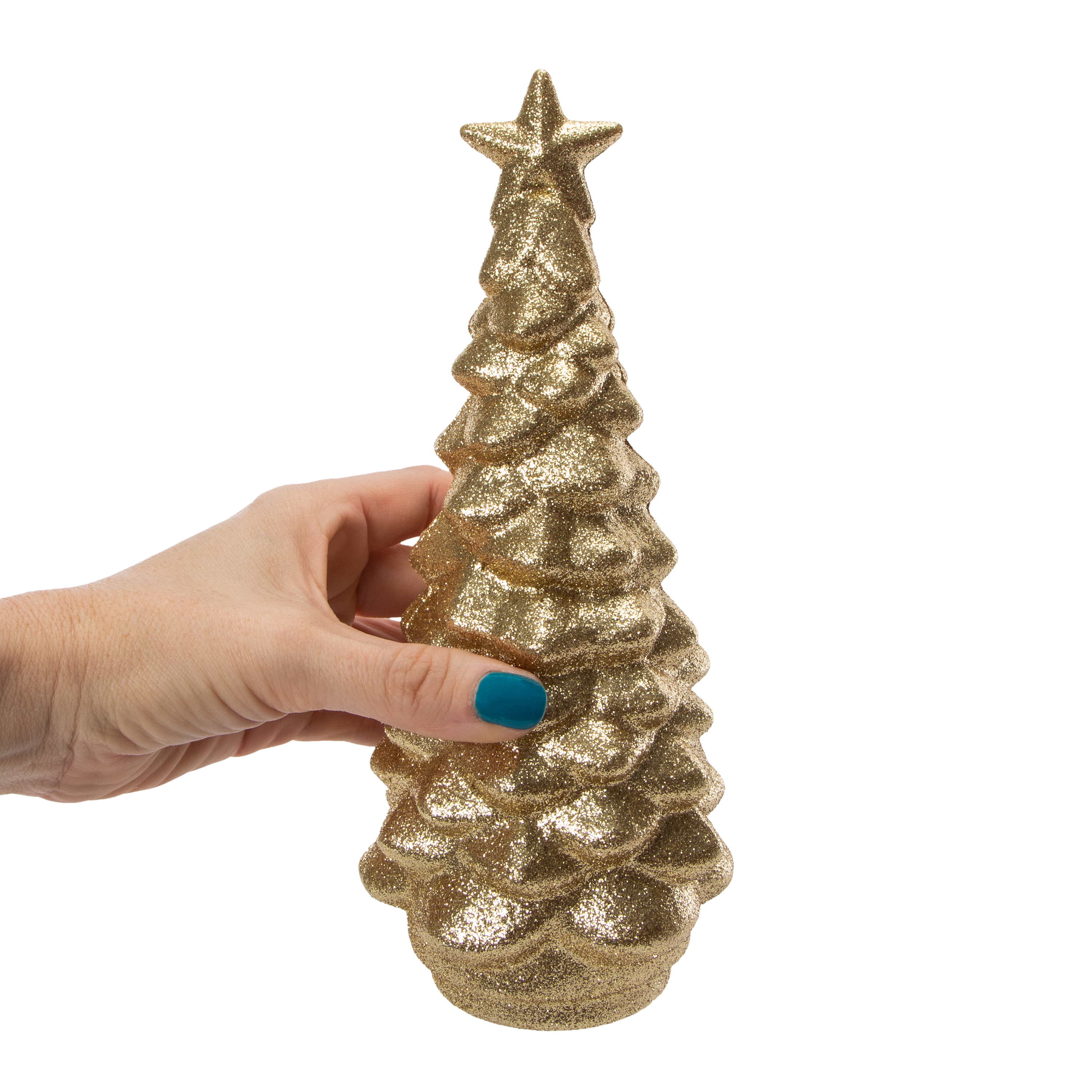 Glitter Tabletop Christmas Tree 4in x  9.4in