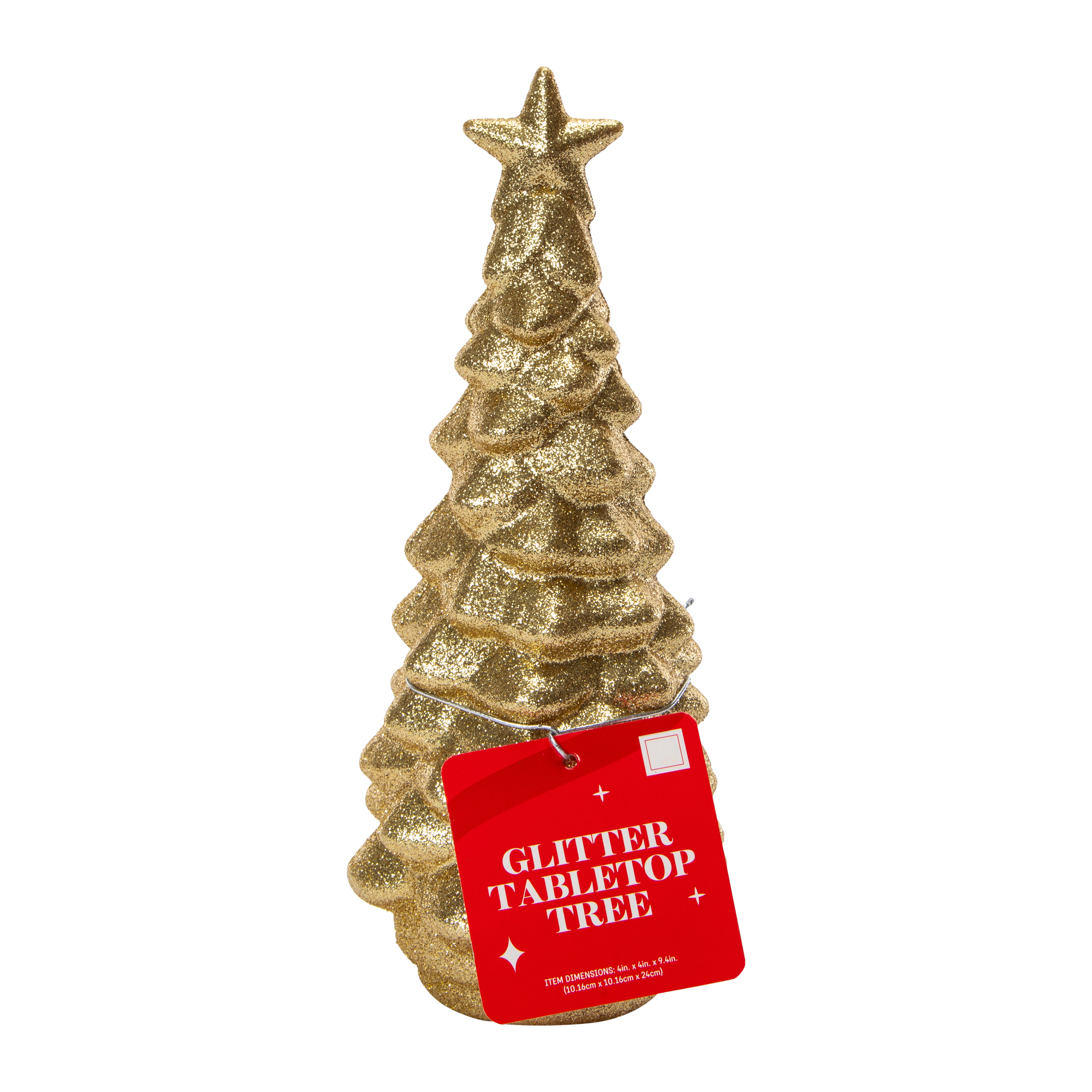 Glitter Tabletop Christmas Tree 4in x  9.4in