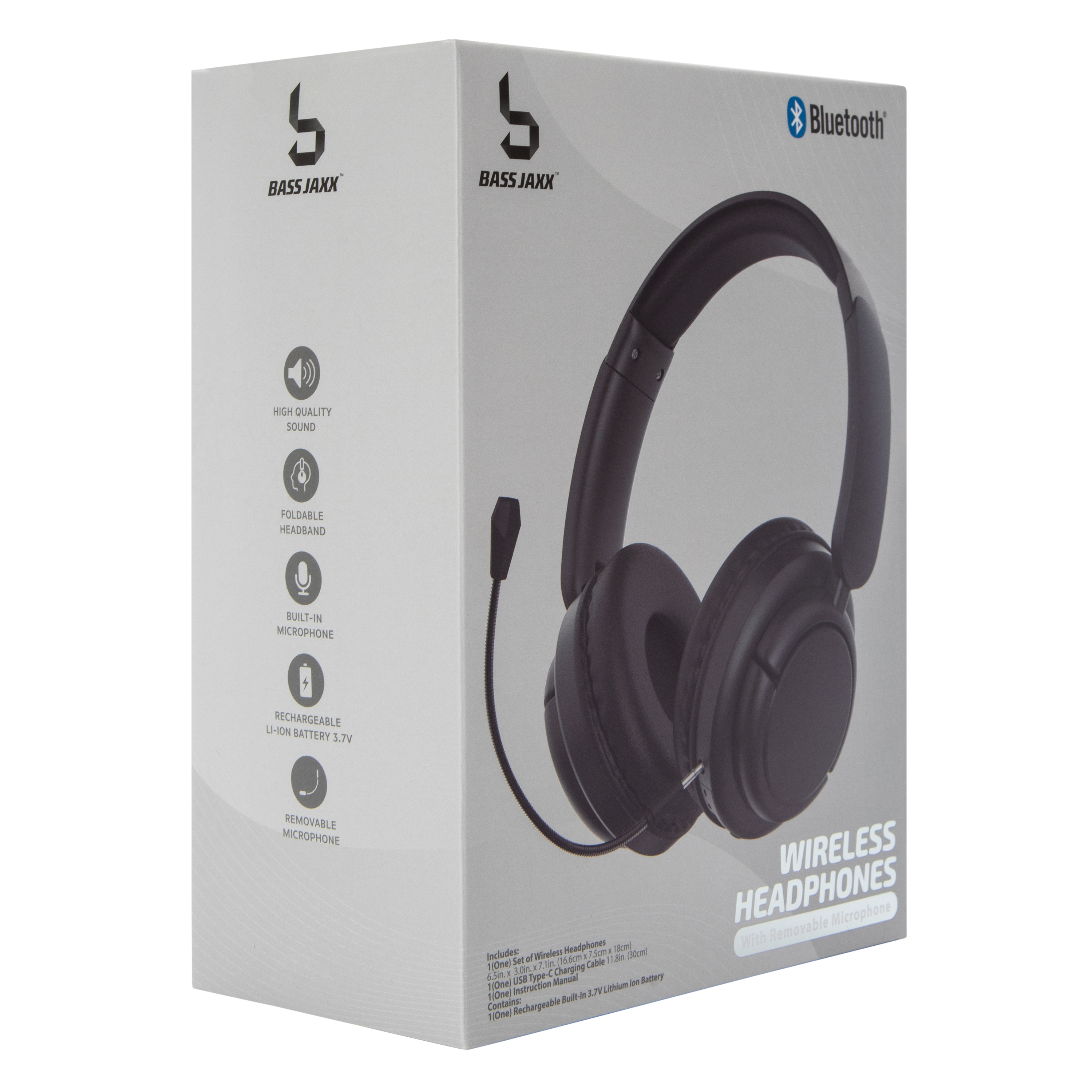 Wireless Headphones With Removable Mic