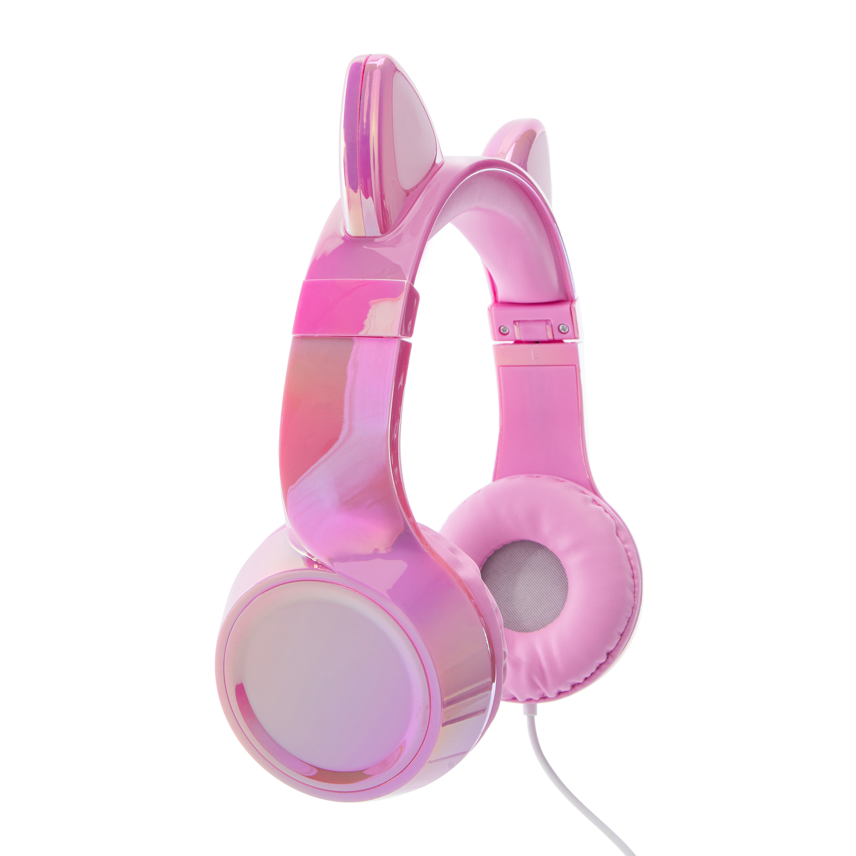 LED Light-Up Panda Ear Wired Headphones With Mic