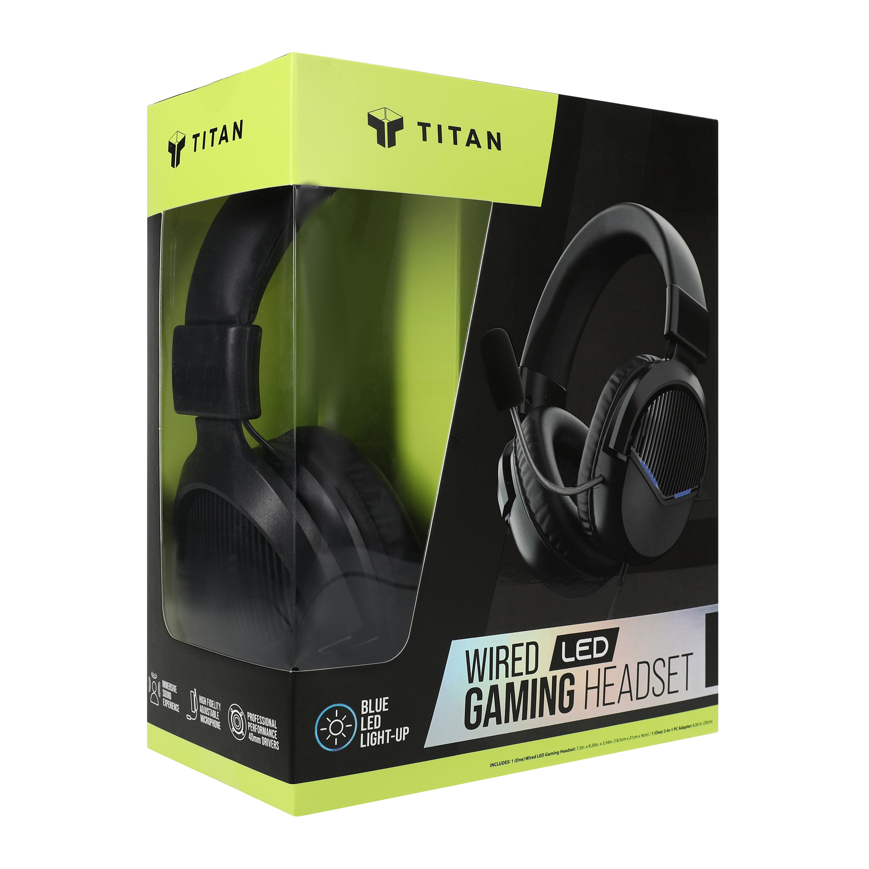 Titan Wired LED Gaming Headset With Mic