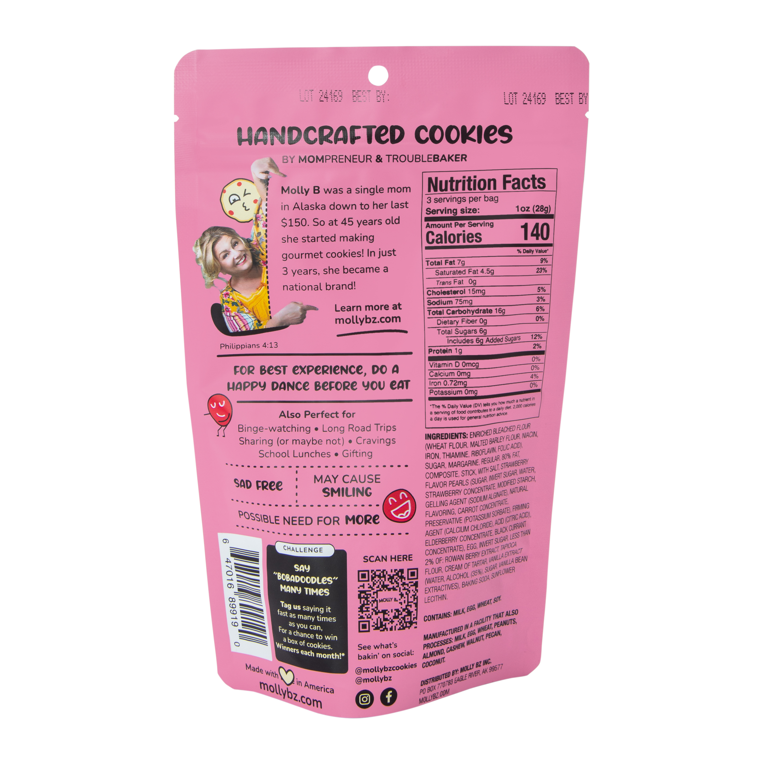 Molly Bz® Bobadoodles Boba Cookies 3oz