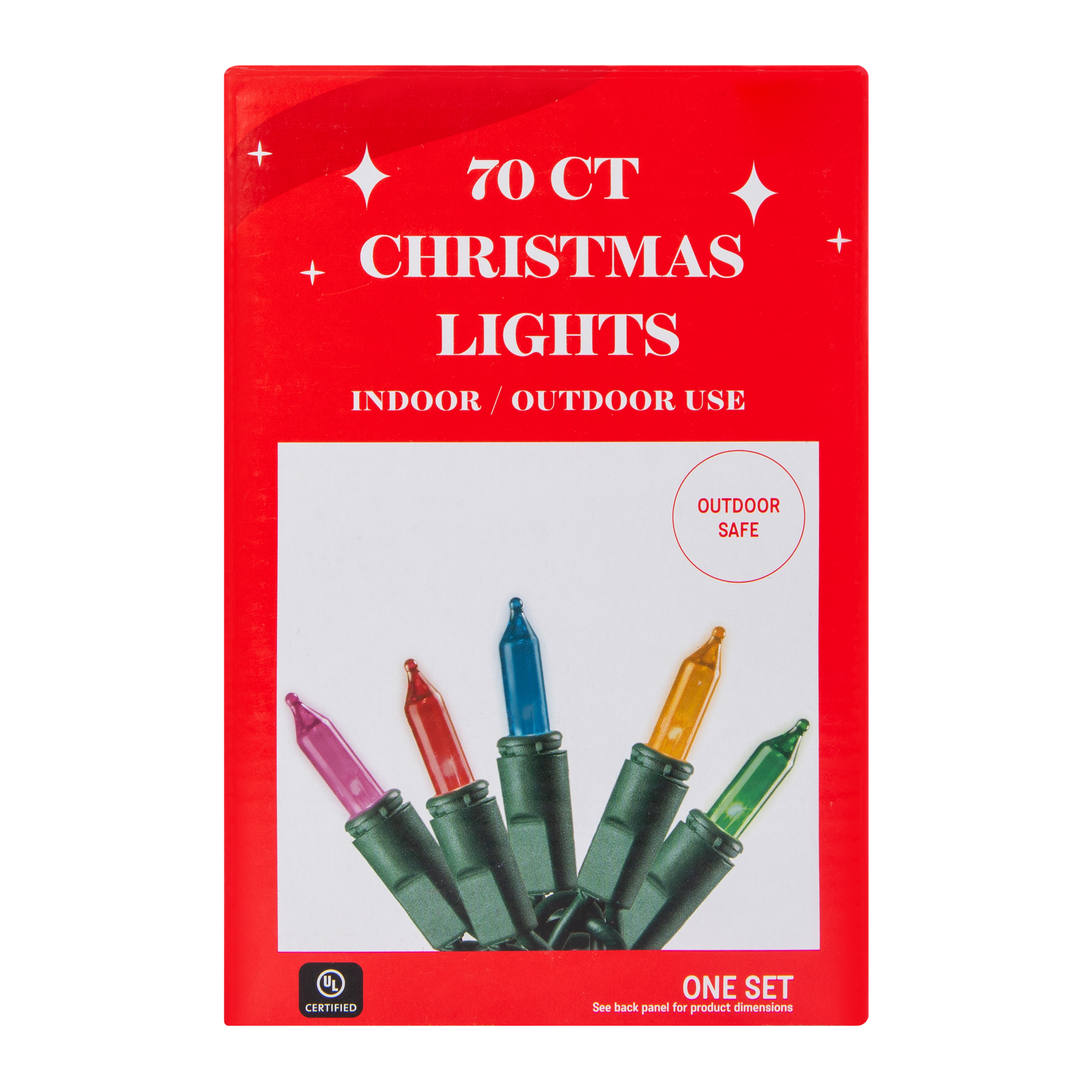 Multicolor Christmas Lights 70-count