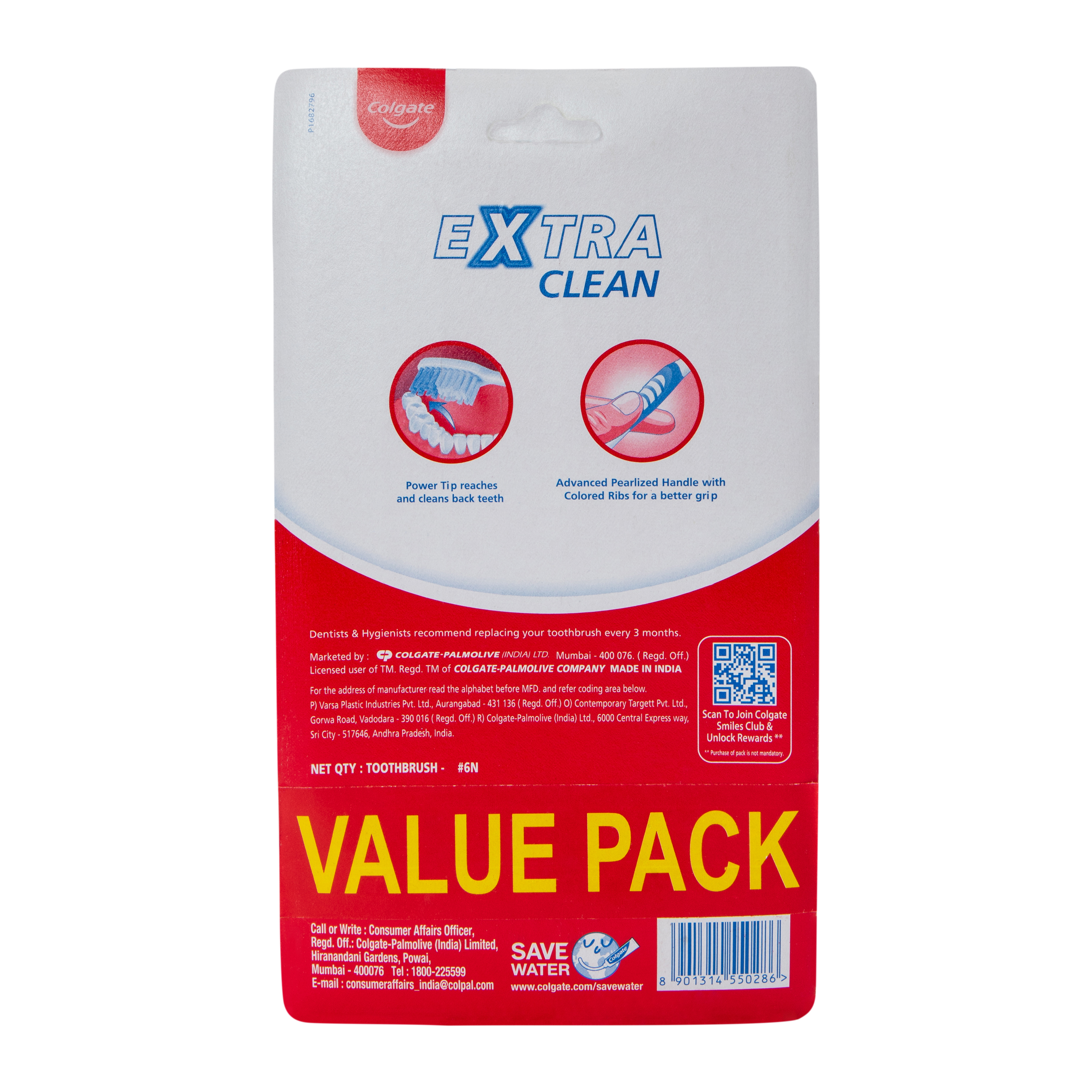 Colgate® Extra Clean Medium Toothbrushes Value Pack 6-Count