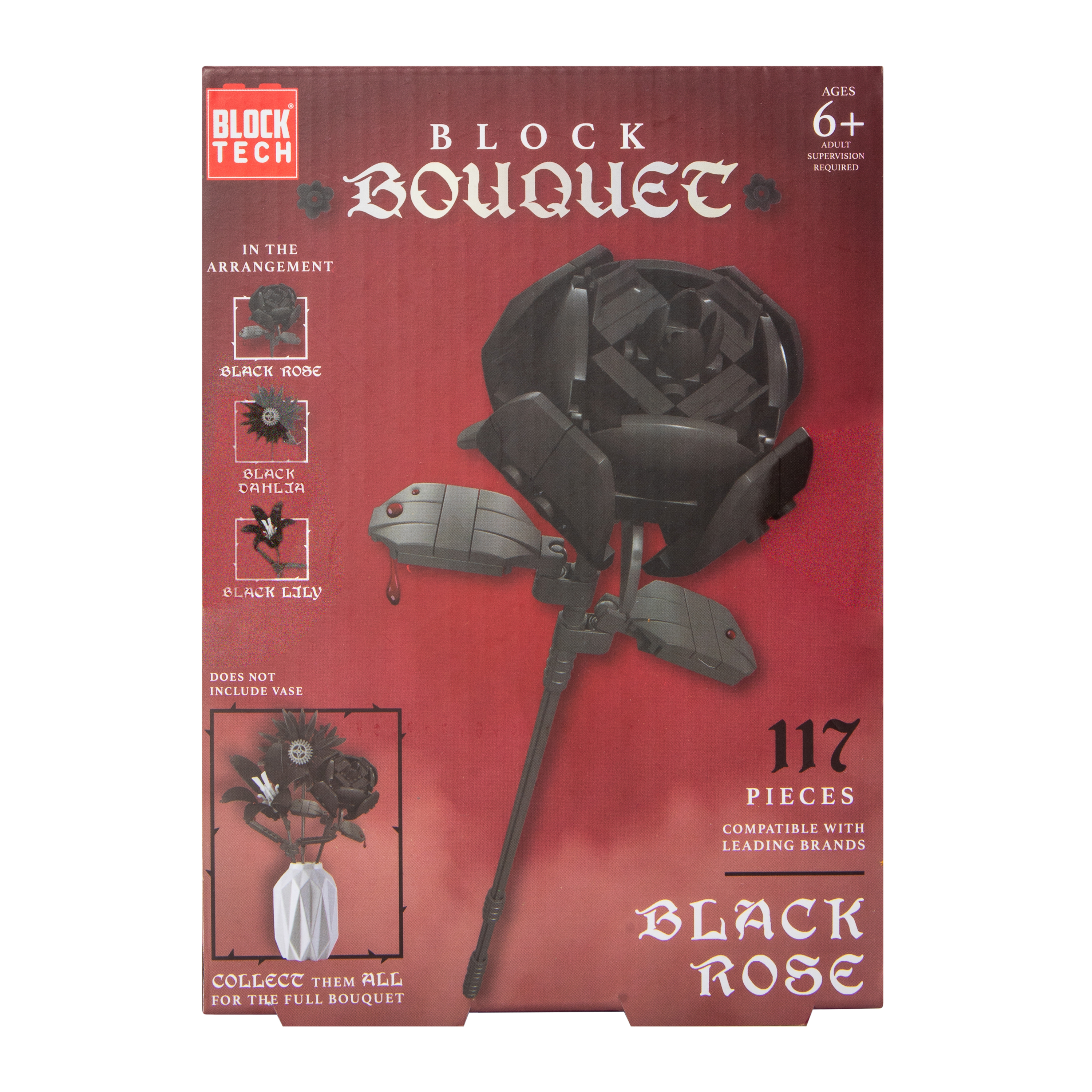 花瓶・フラワースタンド neighborhood WARLOCK CUBE-3 Zuanma 101-3 Scarlet Whisper Flowers Bouquet Building Block