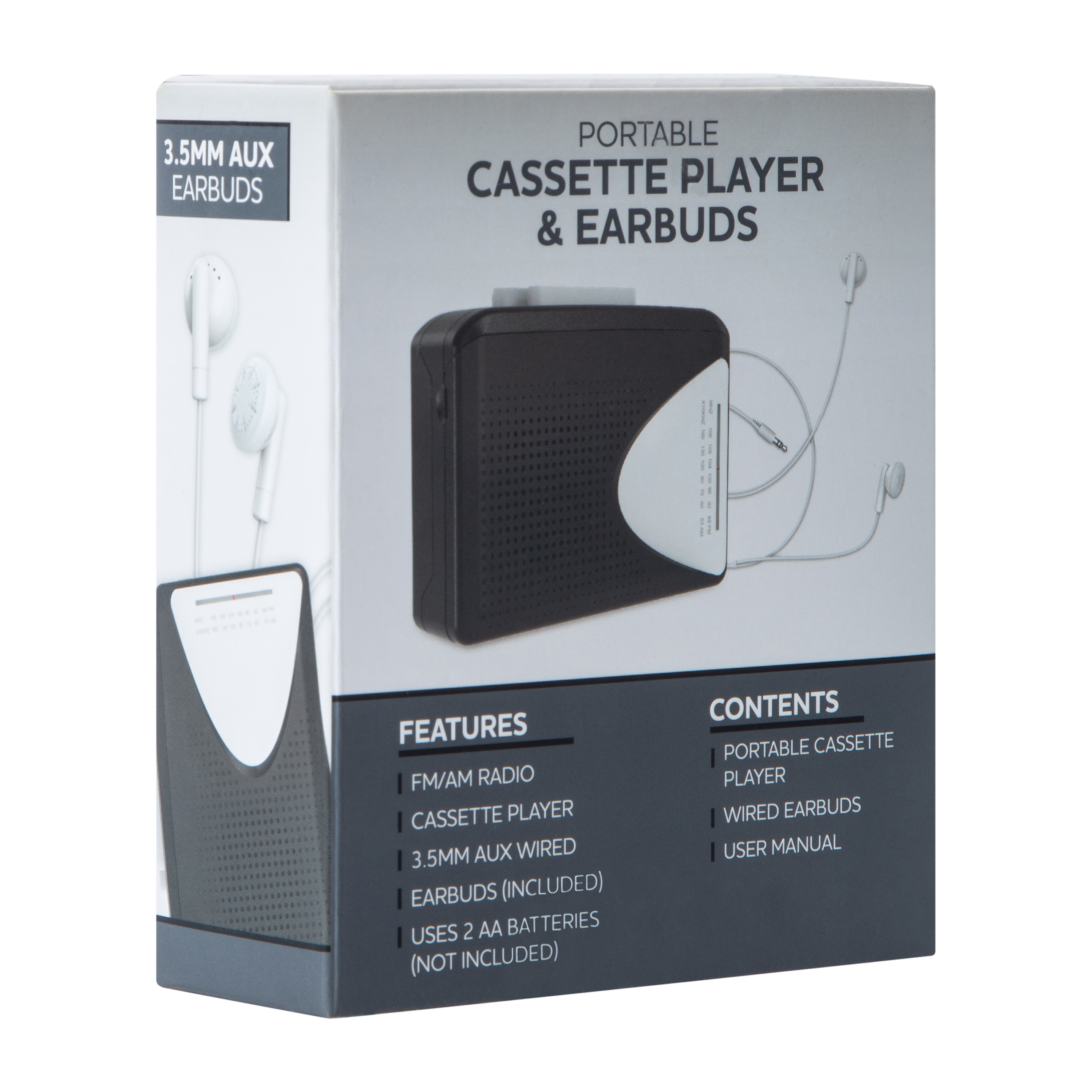 Portable Cassette Player & Earbuds