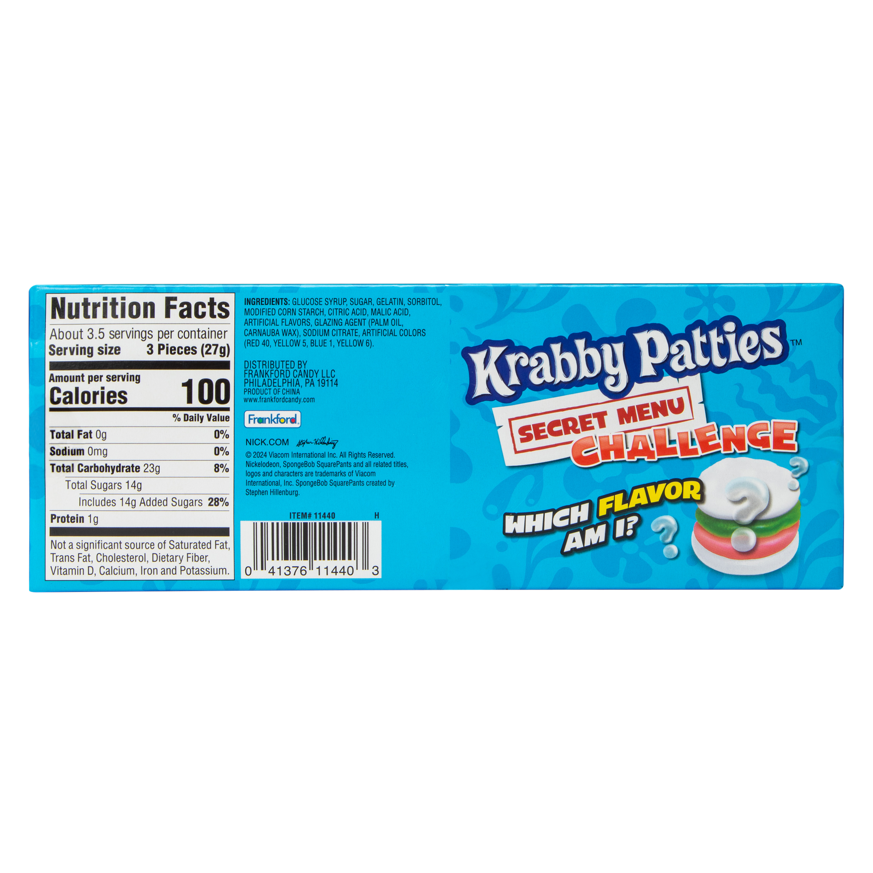 SpongeBob SquarePants™ Krabby Patties Secret Menu Challenge Gummy Candy 3.17oz
