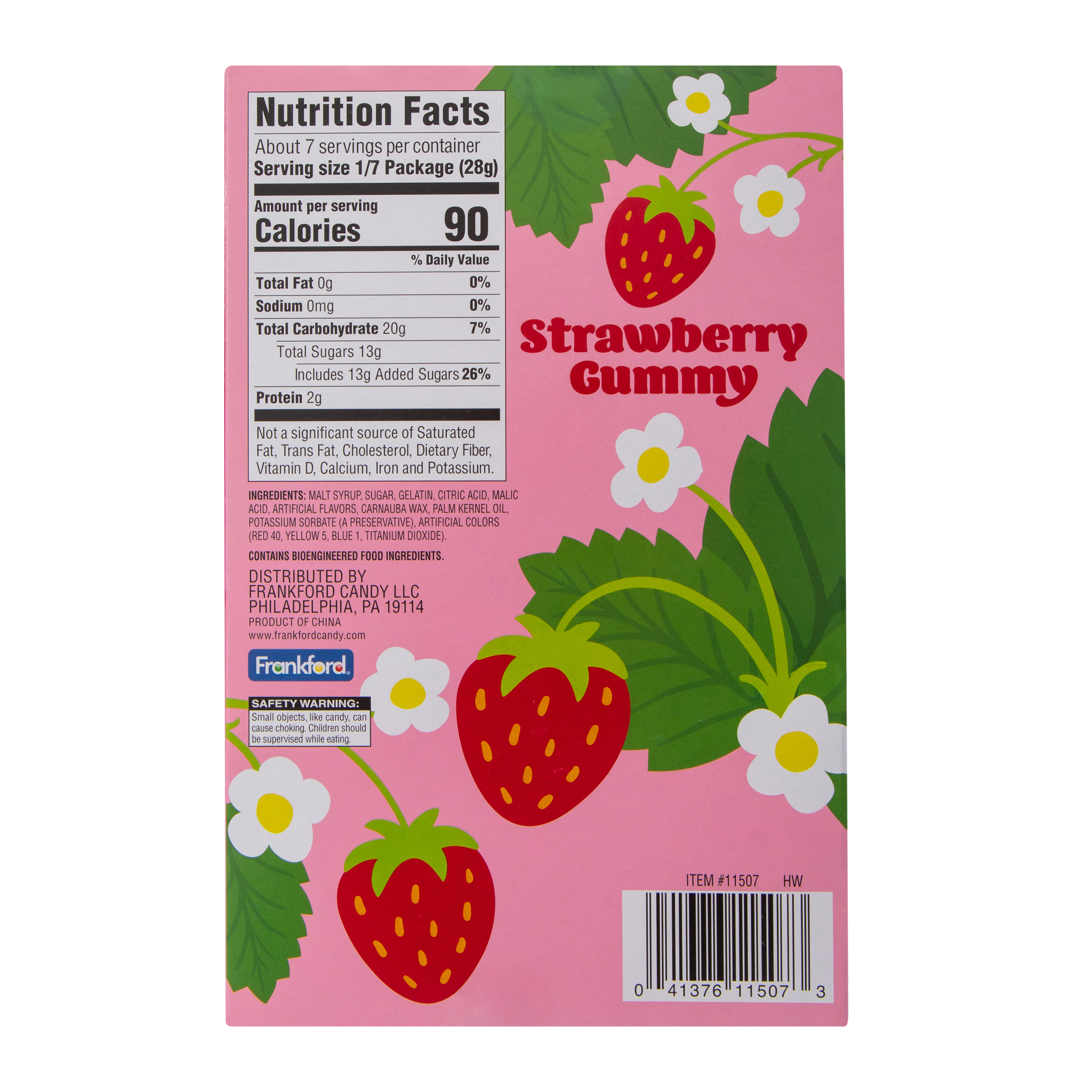 Strawberry Gummy Candy 7.05oz