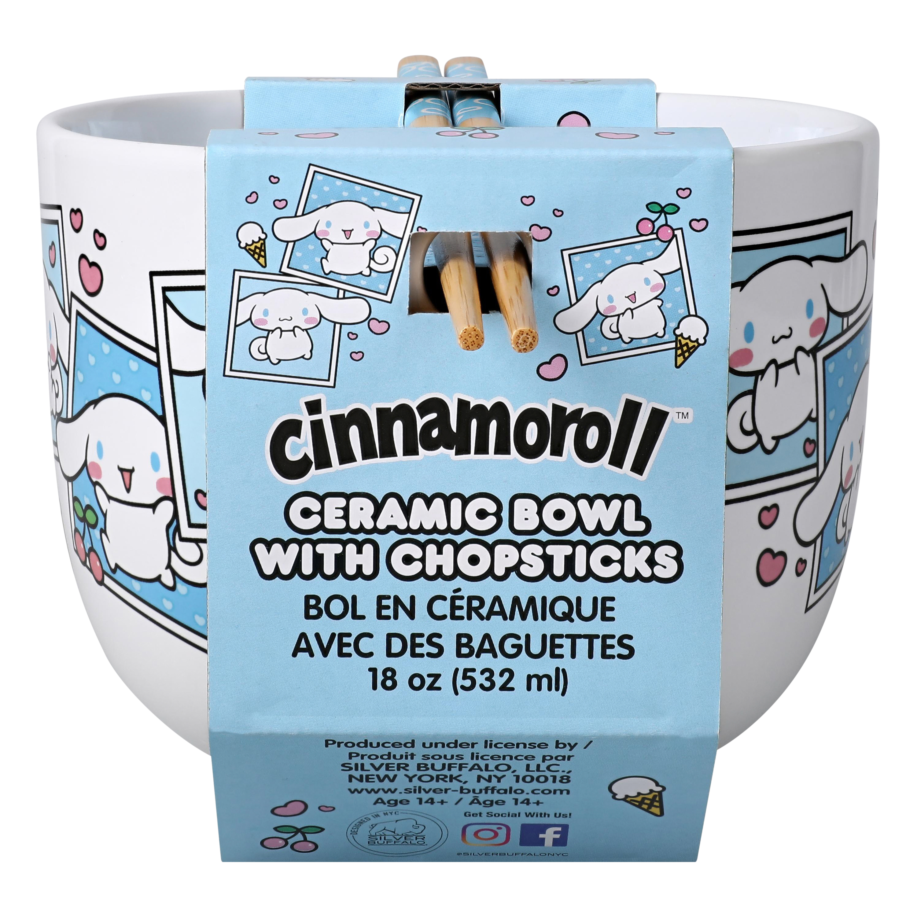Cinnamoroll™ Ceramic Bowl With Chopsticks 18oz
