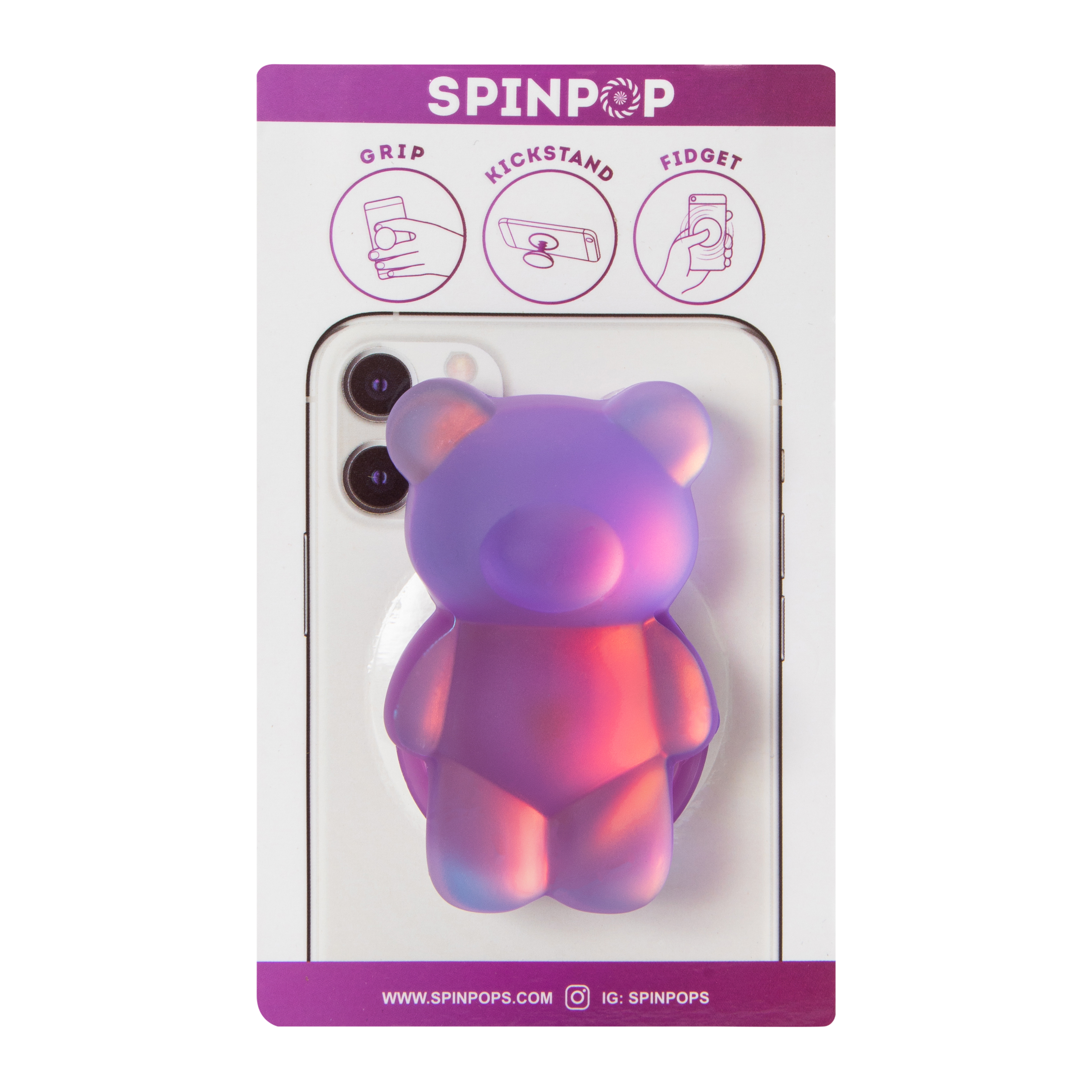 Spinpop Bear Phone Grip Five Below