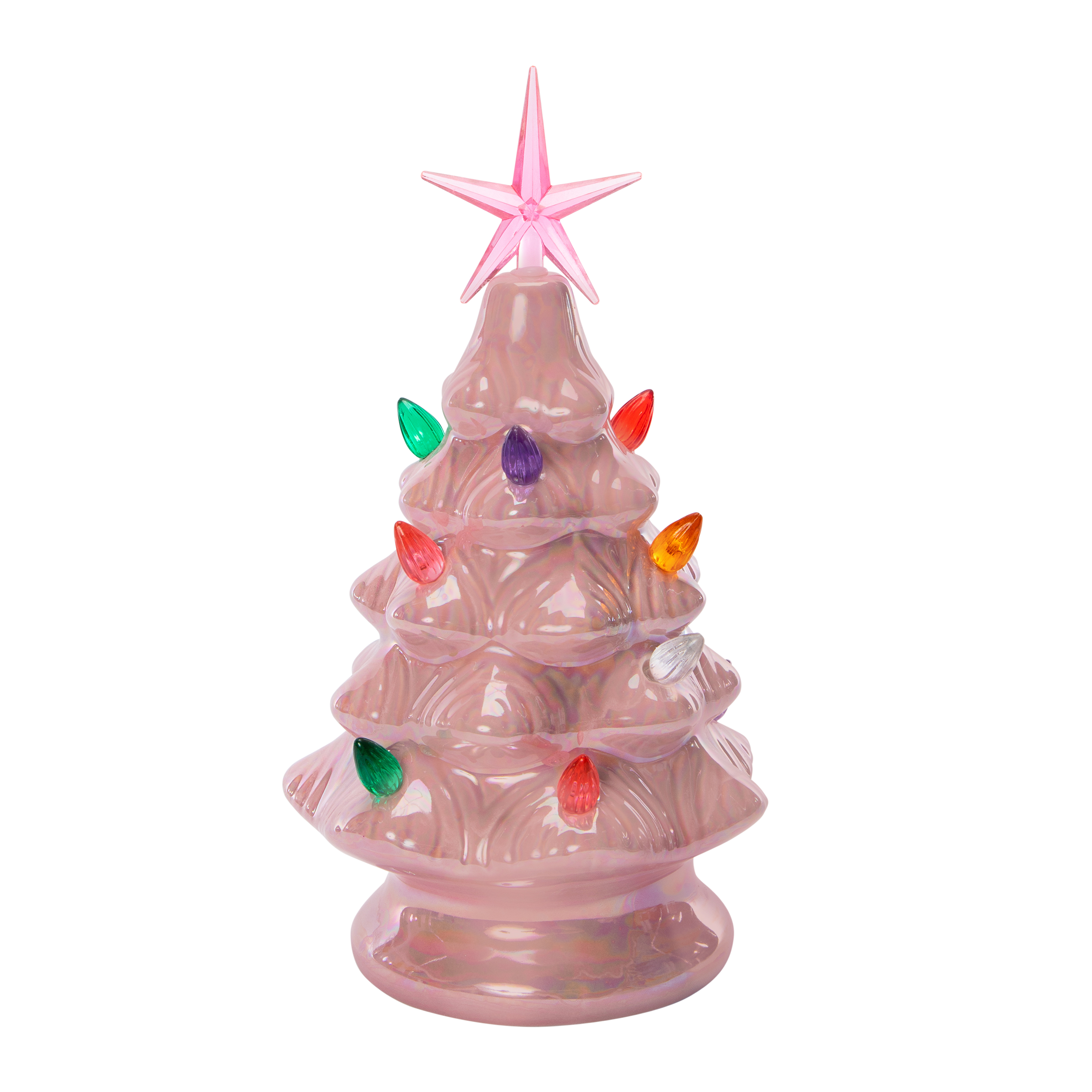 Ceramic Light-Up Christmas Tree 5in x 9.02in