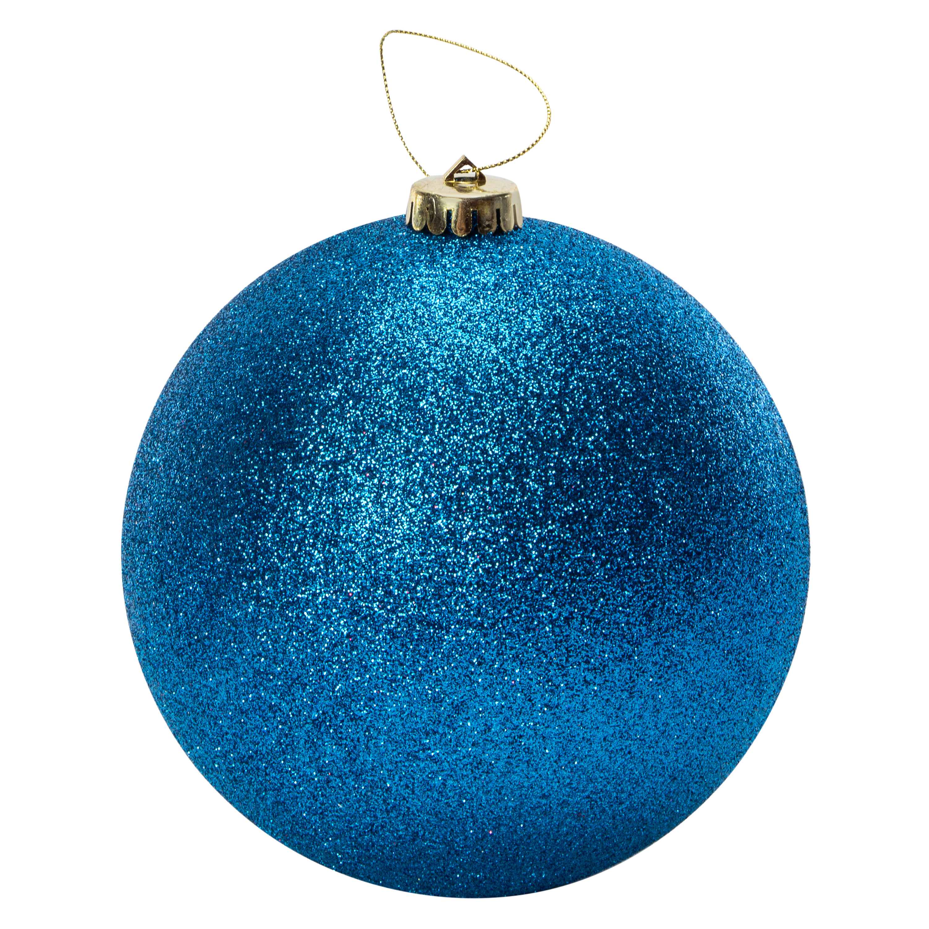 Large Glitter Ball Christmas Ornament 6in