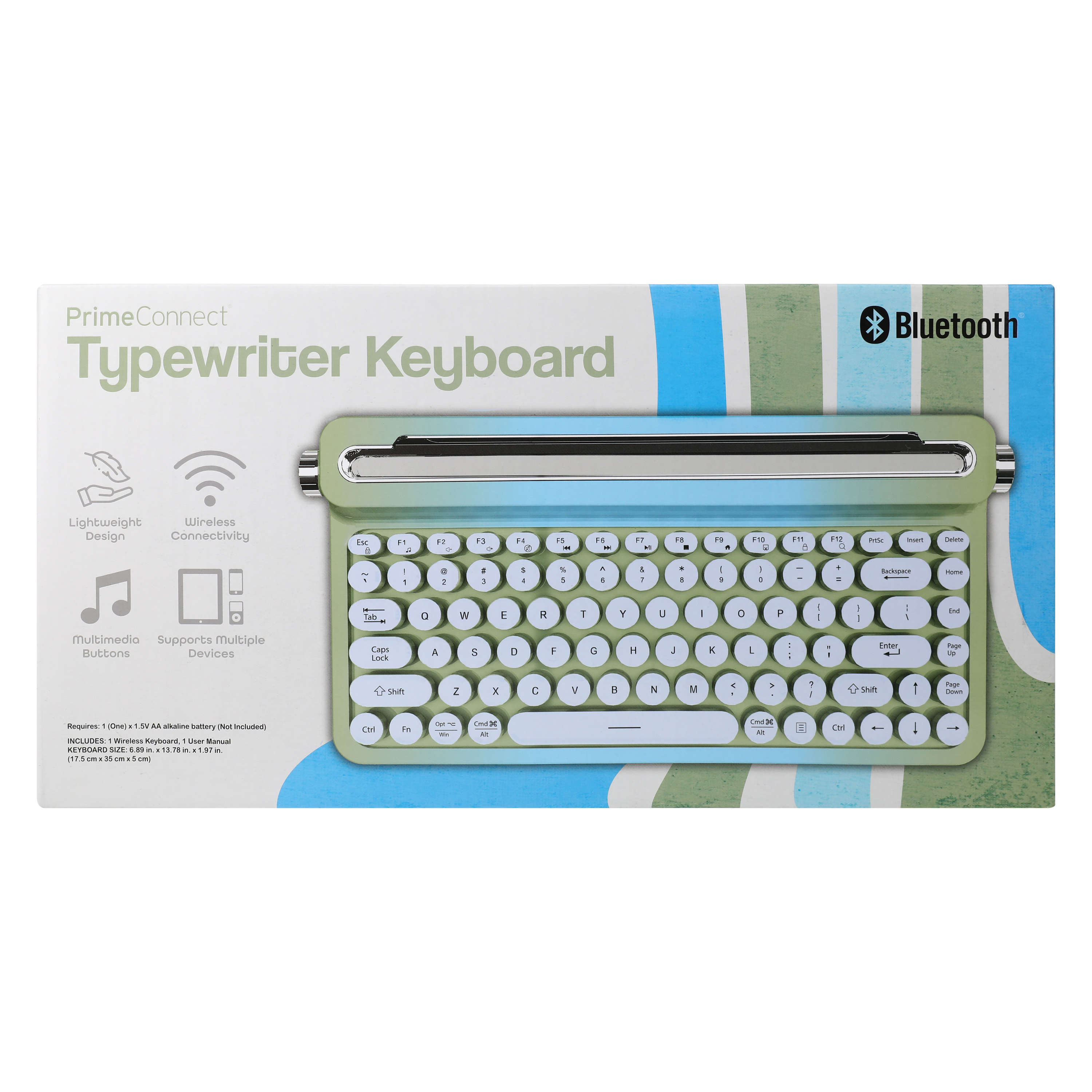 Bluetooth® Wireless Typewriter Keyboard