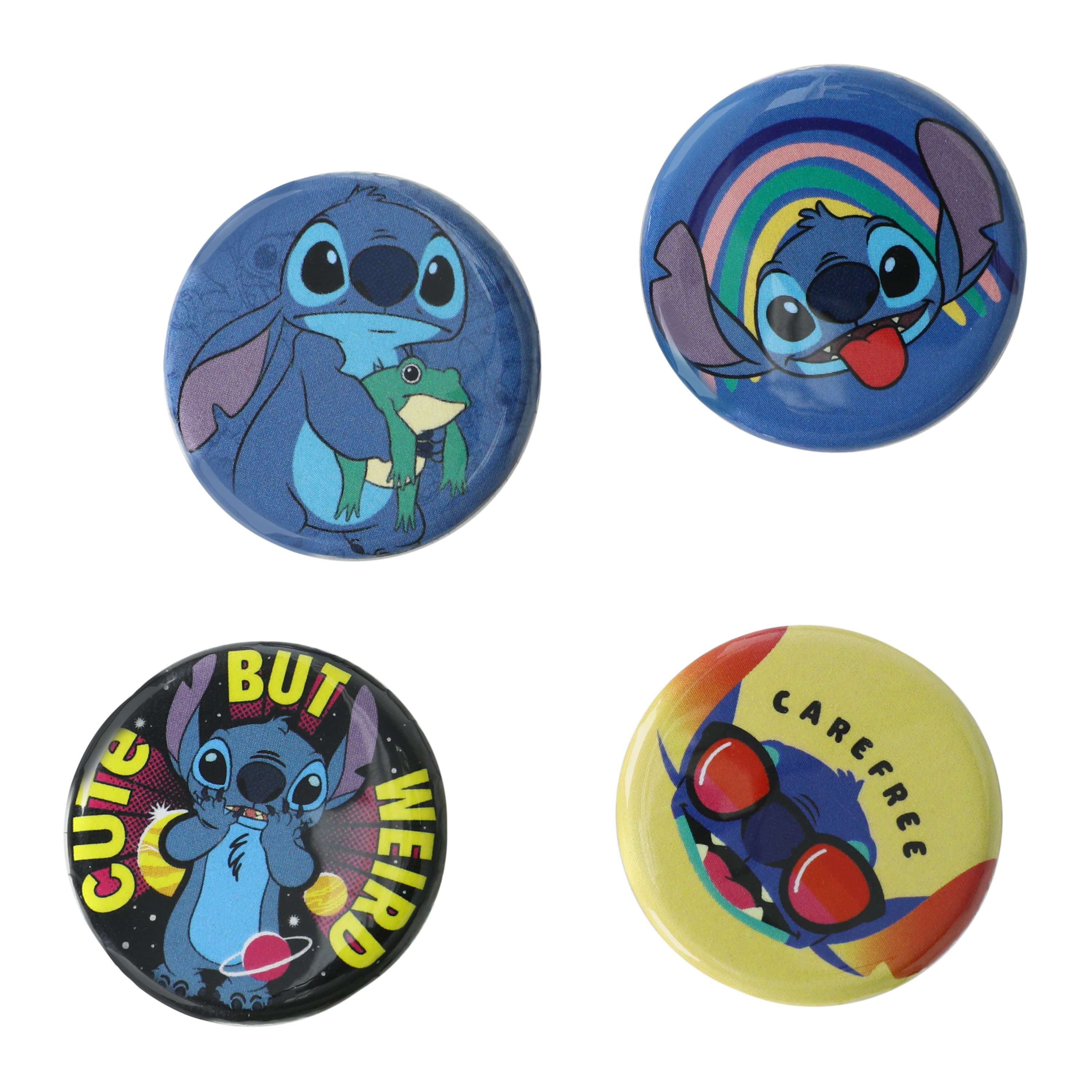 Disney Stitch Button Pin Set 4-Count