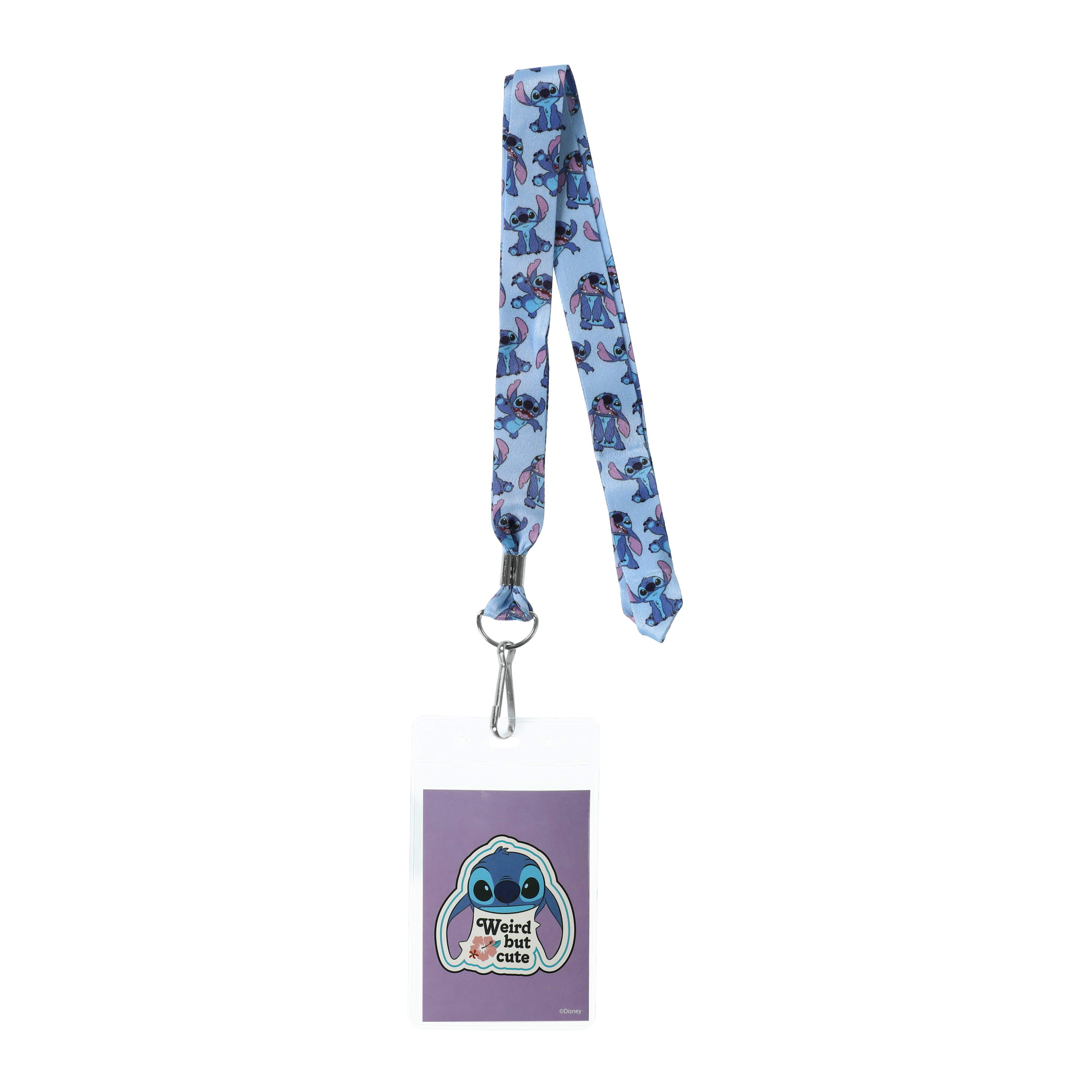 Disney Stitch Lanyard With Badge Holder