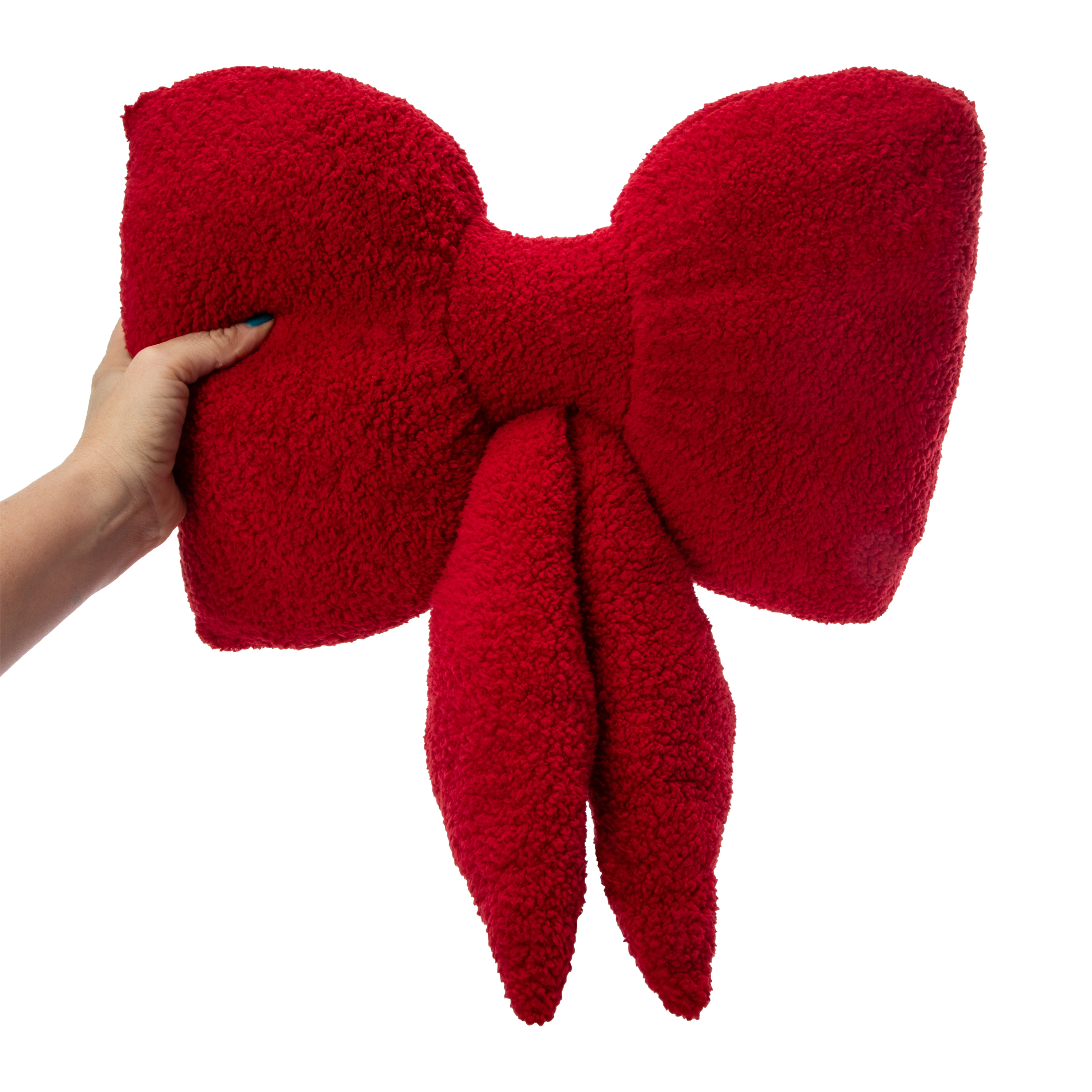 Christmas Bow Throw Pillow 12in x 17in