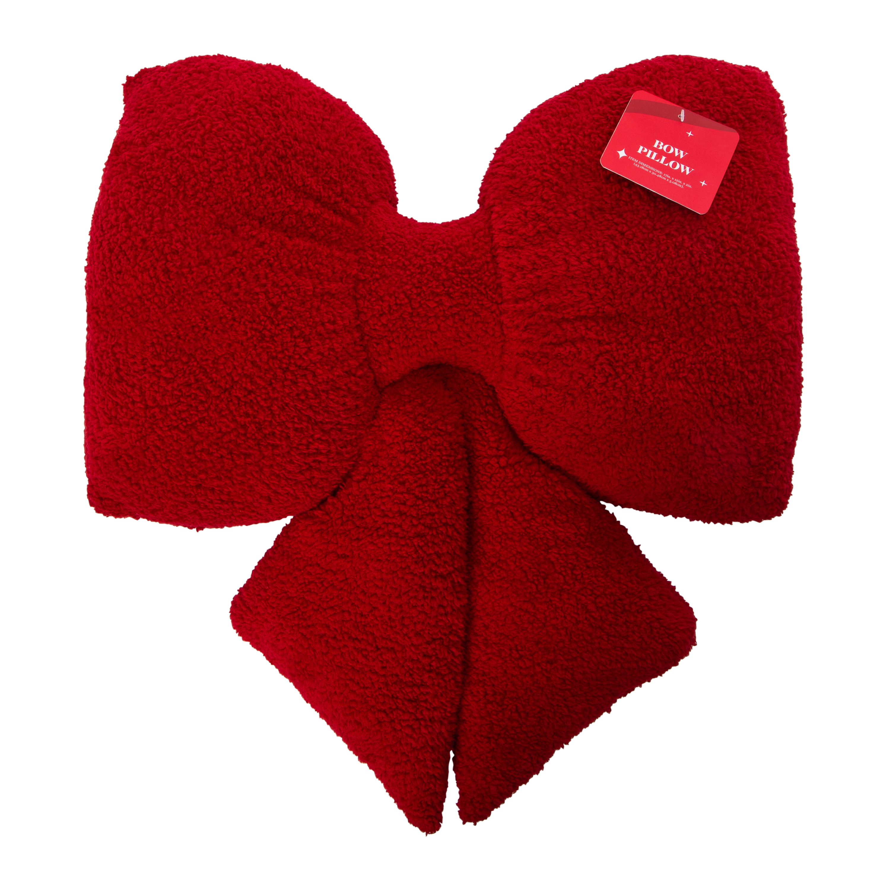Christmas Bow Throw Pillow 12in x 17in