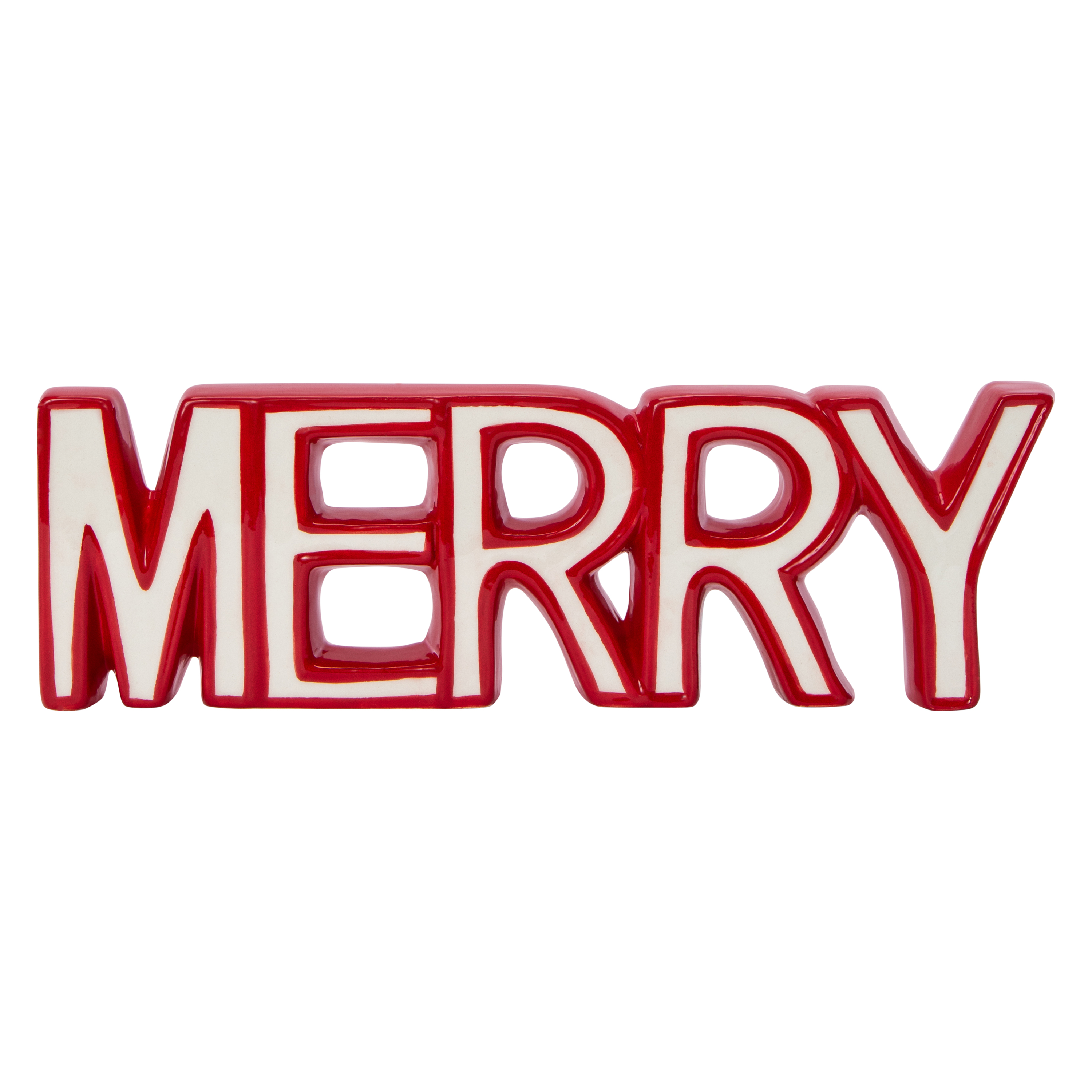 'Merry' Tabletop Christmas Sign 3.35in x 10.75in