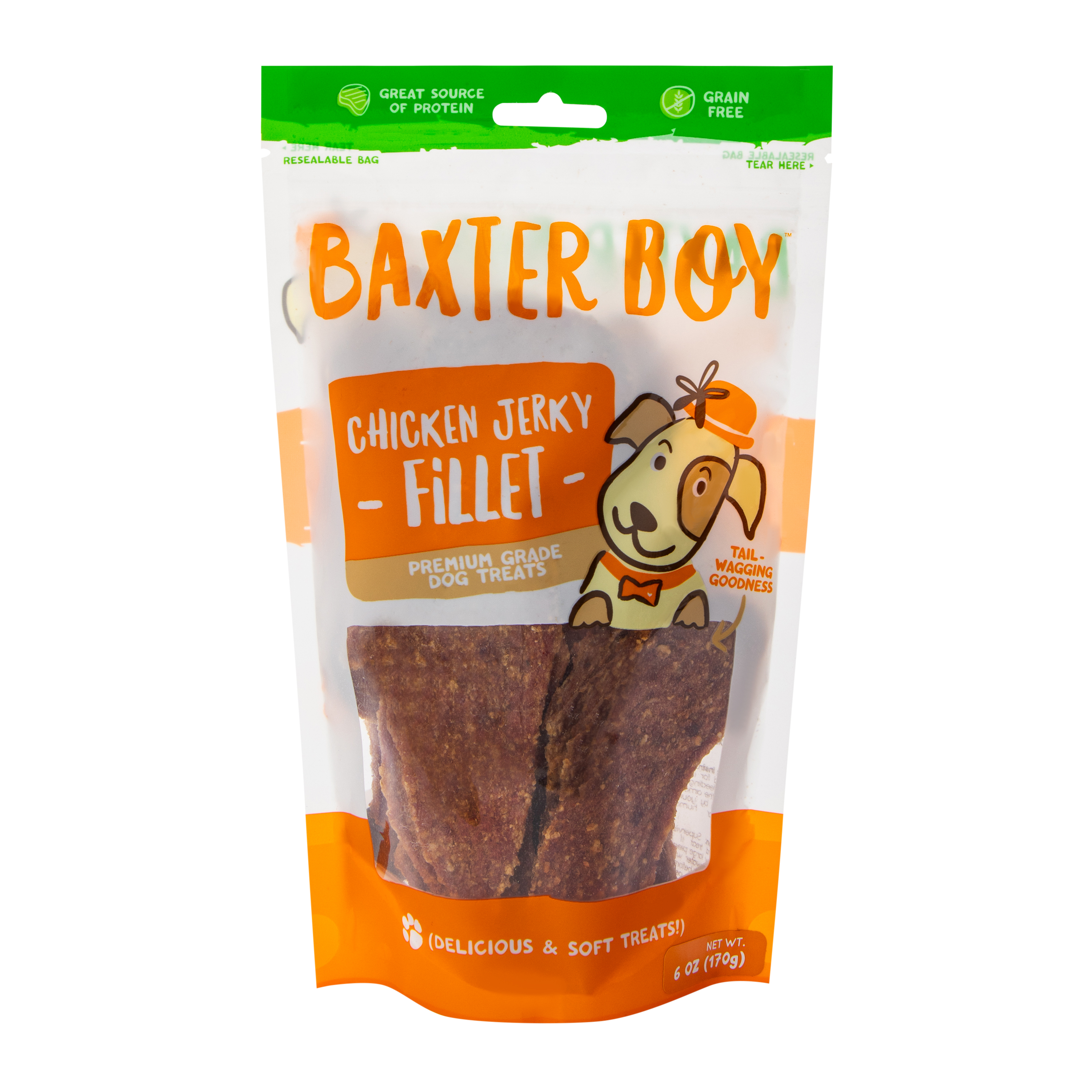 Baxter Boy Chicken Jerky Fillet Dog Treats 6oz