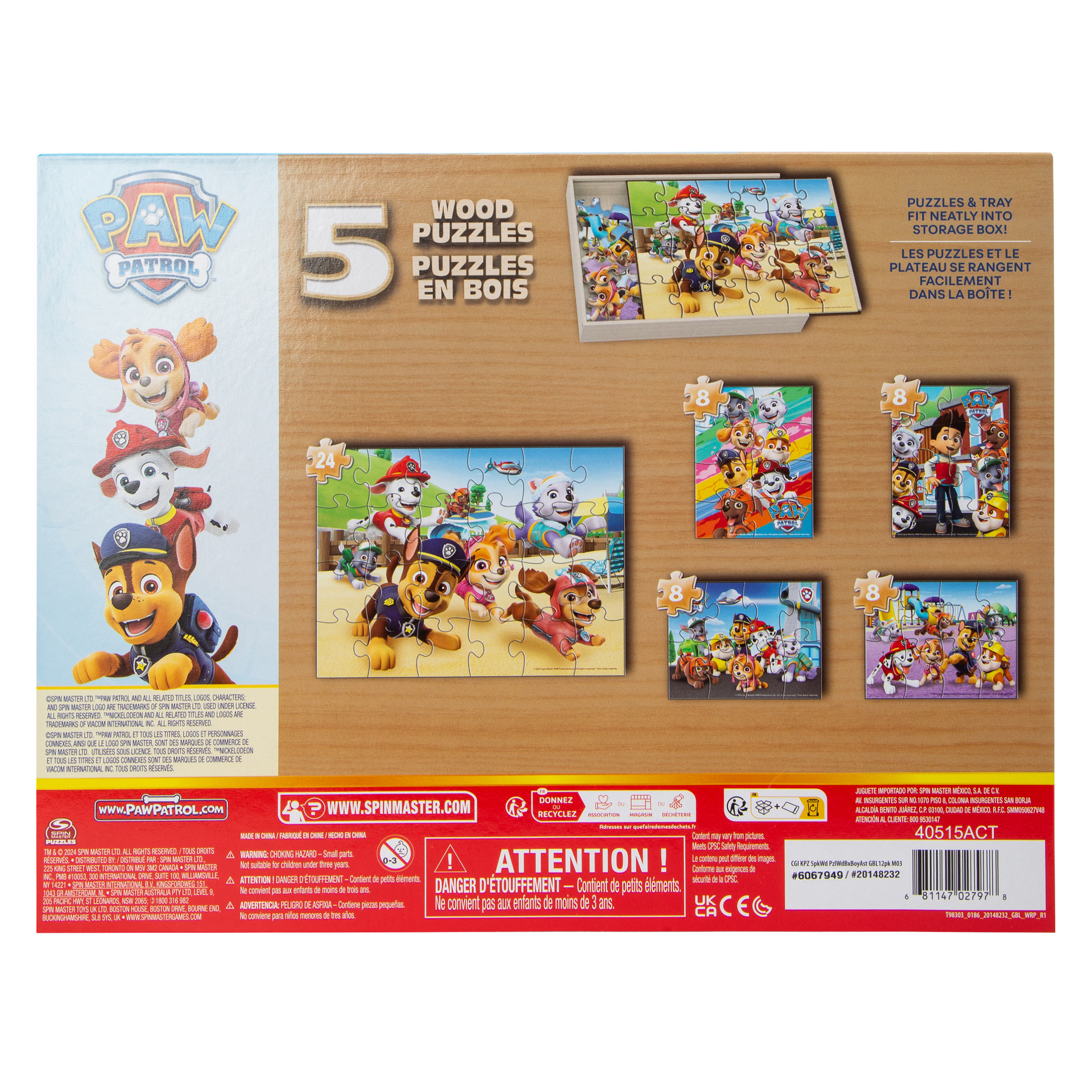 Paw Patrol™ Wood Puzzles 5-Count