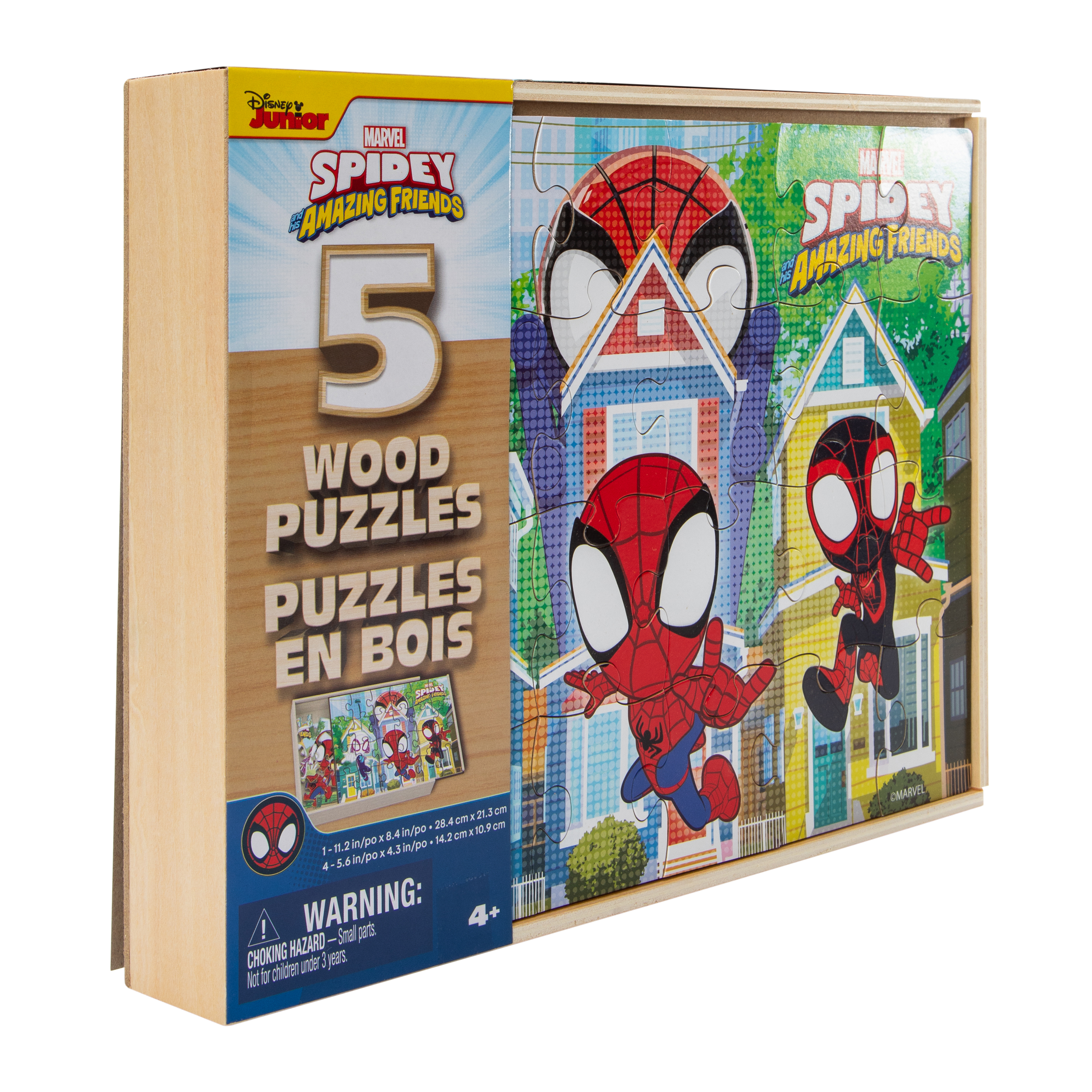Marvel Spidey & His Amazing Friends Wood Puzzles 5-Count
