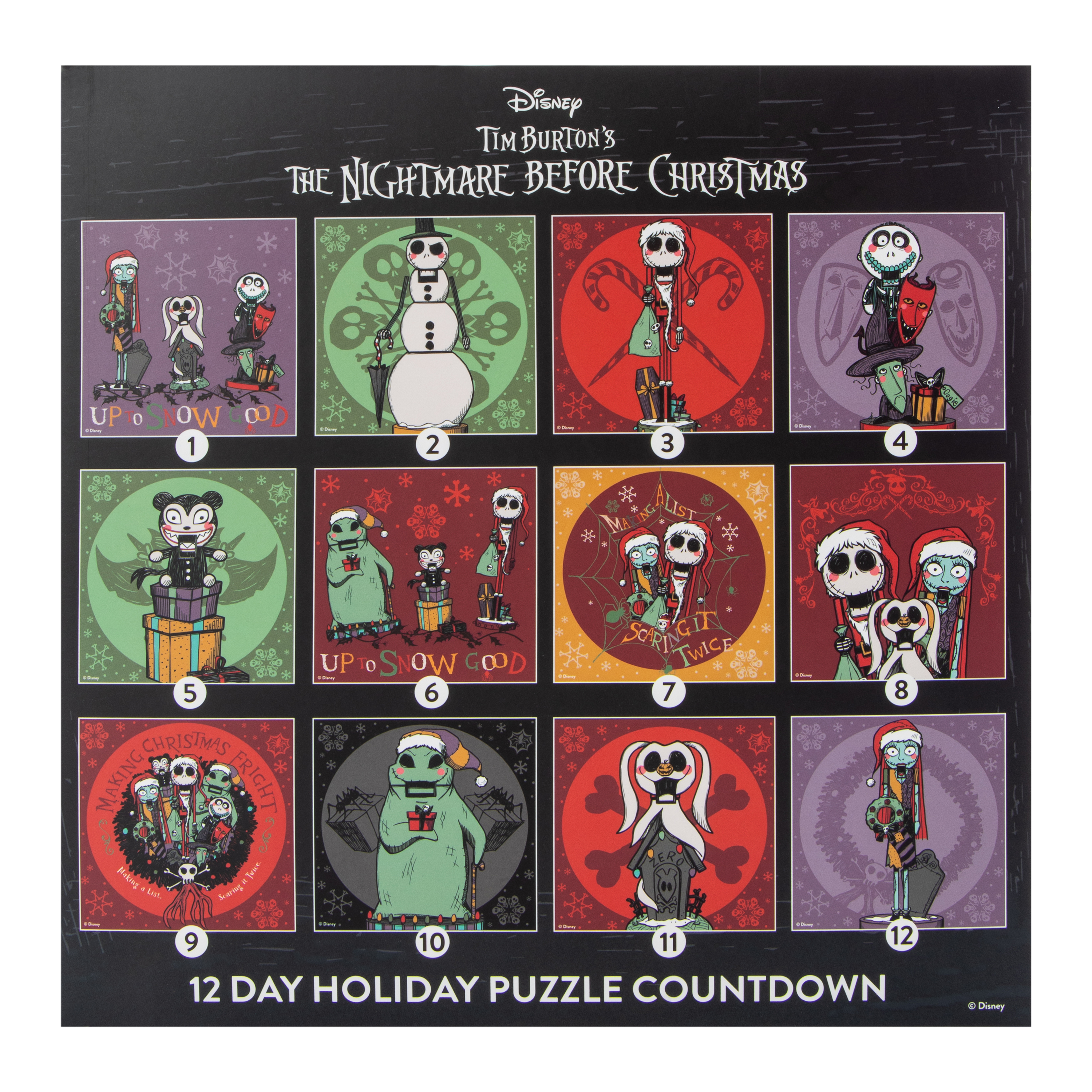 Disney The Nightmare Before Christmas 12-Day Holiday Puzzle Countdown 12-42 Piece