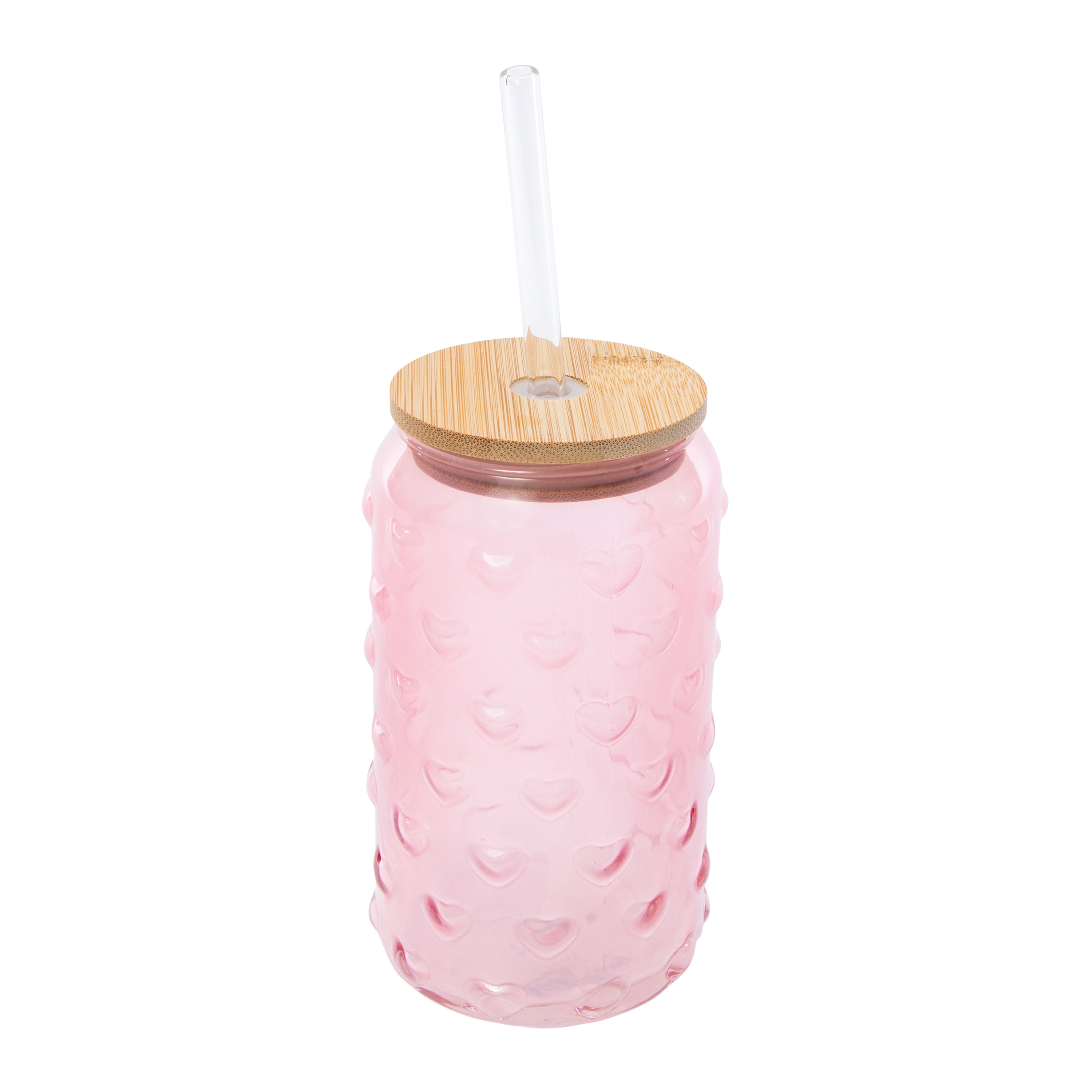 Textured Glass Tumbler With Lid 20oz