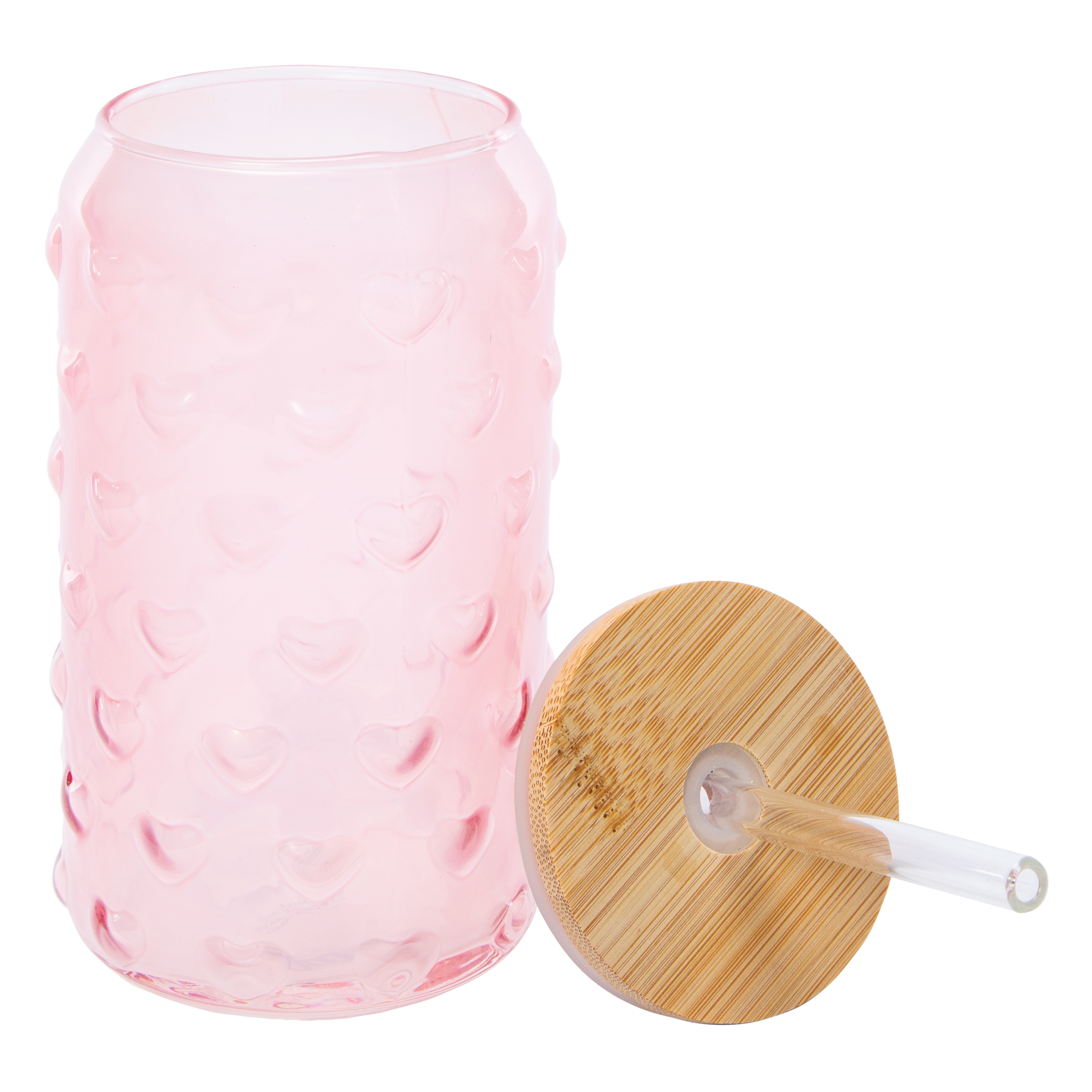 Textured Glass Tumbler With Lid 20oz