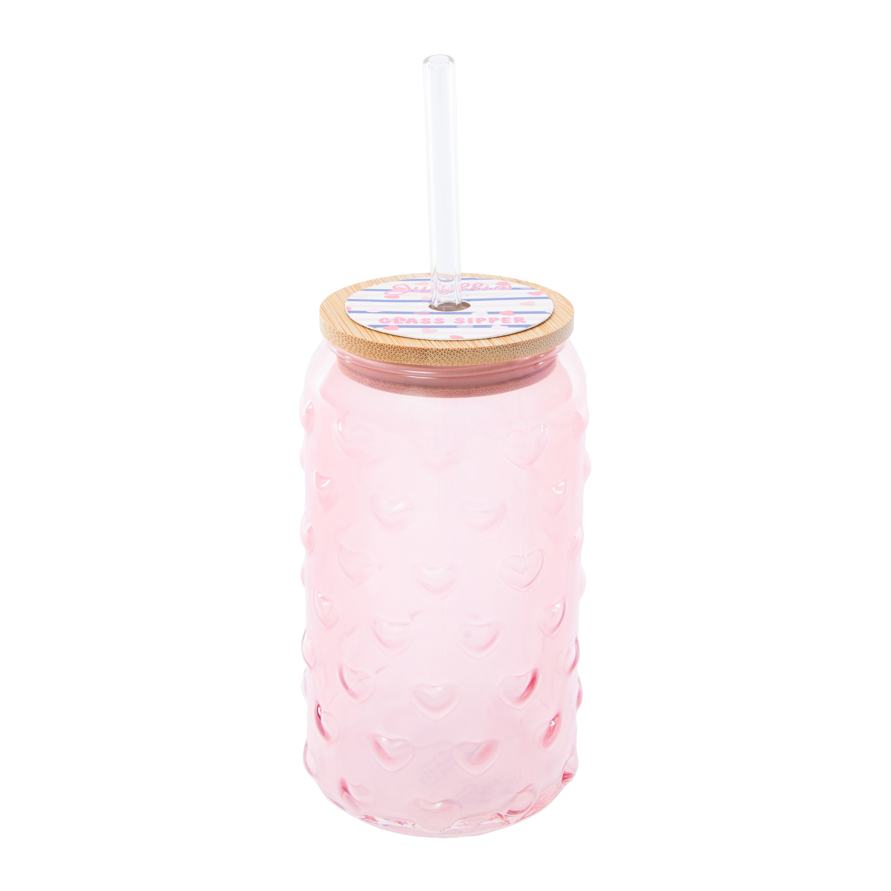 Textured Glass Tumbler With Lid 20oz