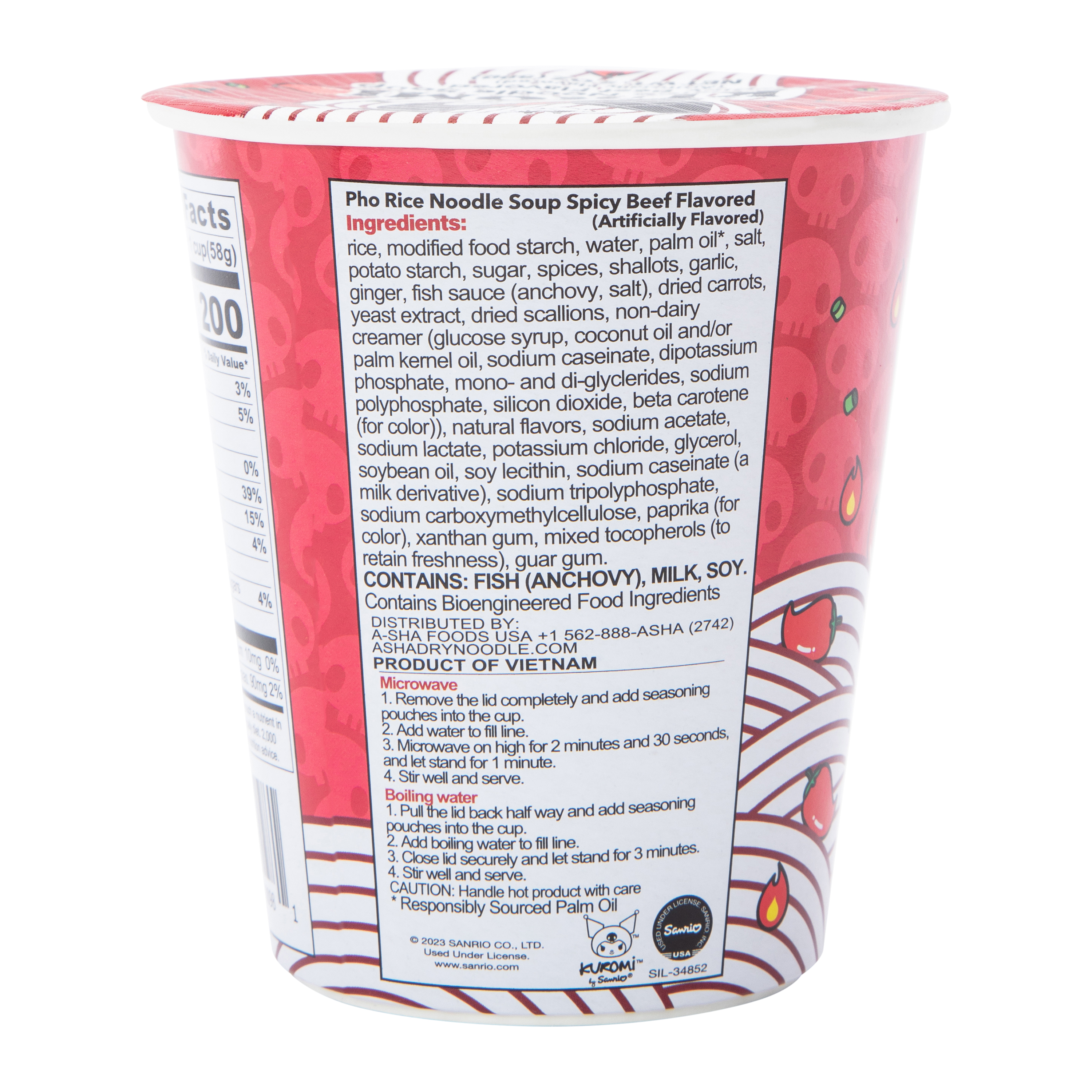 Hello Kitty® Kuromi Pho Rice Noodle Soup, Spicy Beef Flavor 2oz