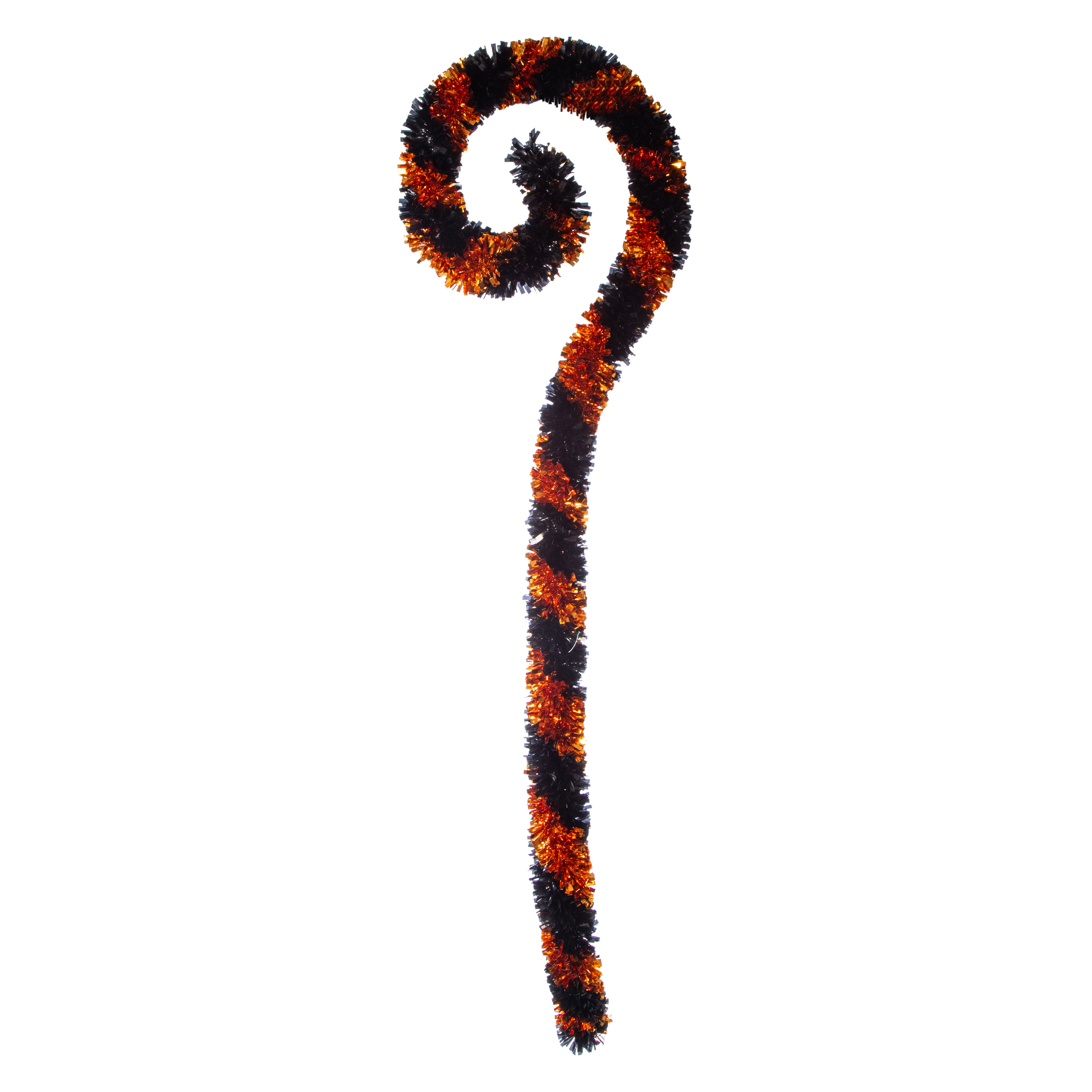 Stripe Tinsel Cane Halloween Decor 48in