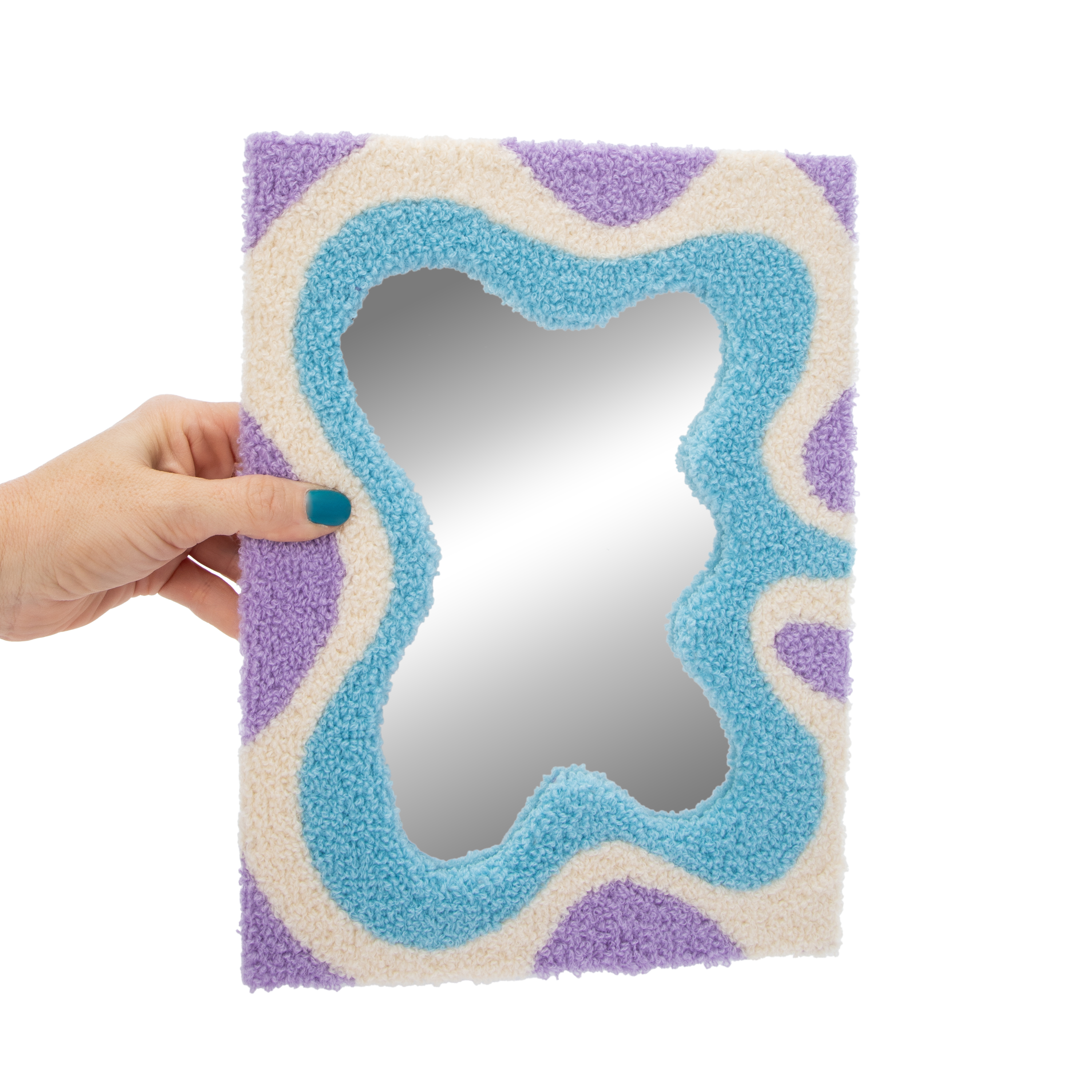 Trendy Tufted Wall Mirror 9.65in x 12in