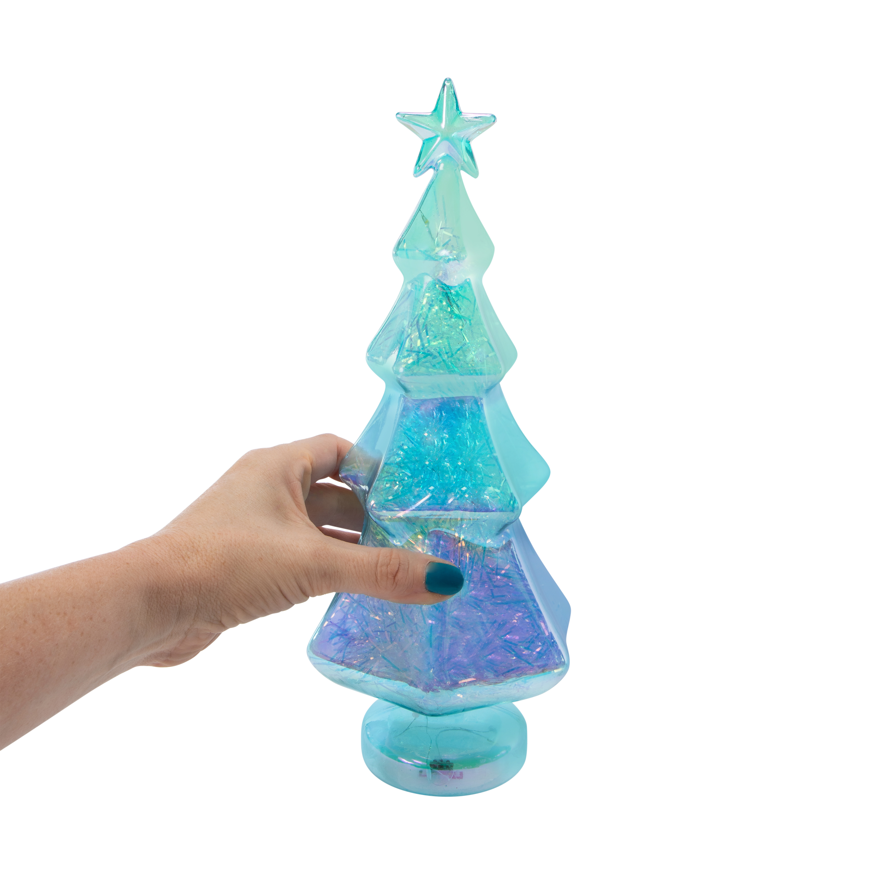 LED Iridescent Christmas Tree 4.72in x 11.81in