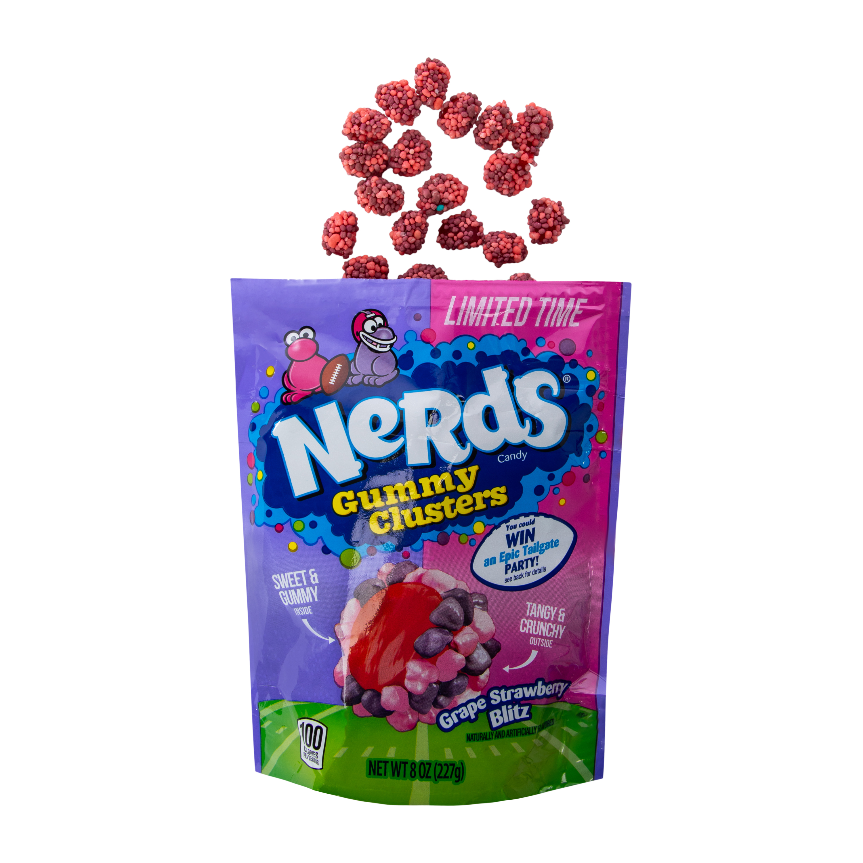 Nerds Gummy Cluster Grape Strawberry Blitz Candy 8oz